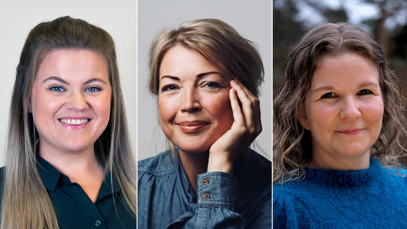 Bildet viser et portrett av de tre innleggsforfatterne