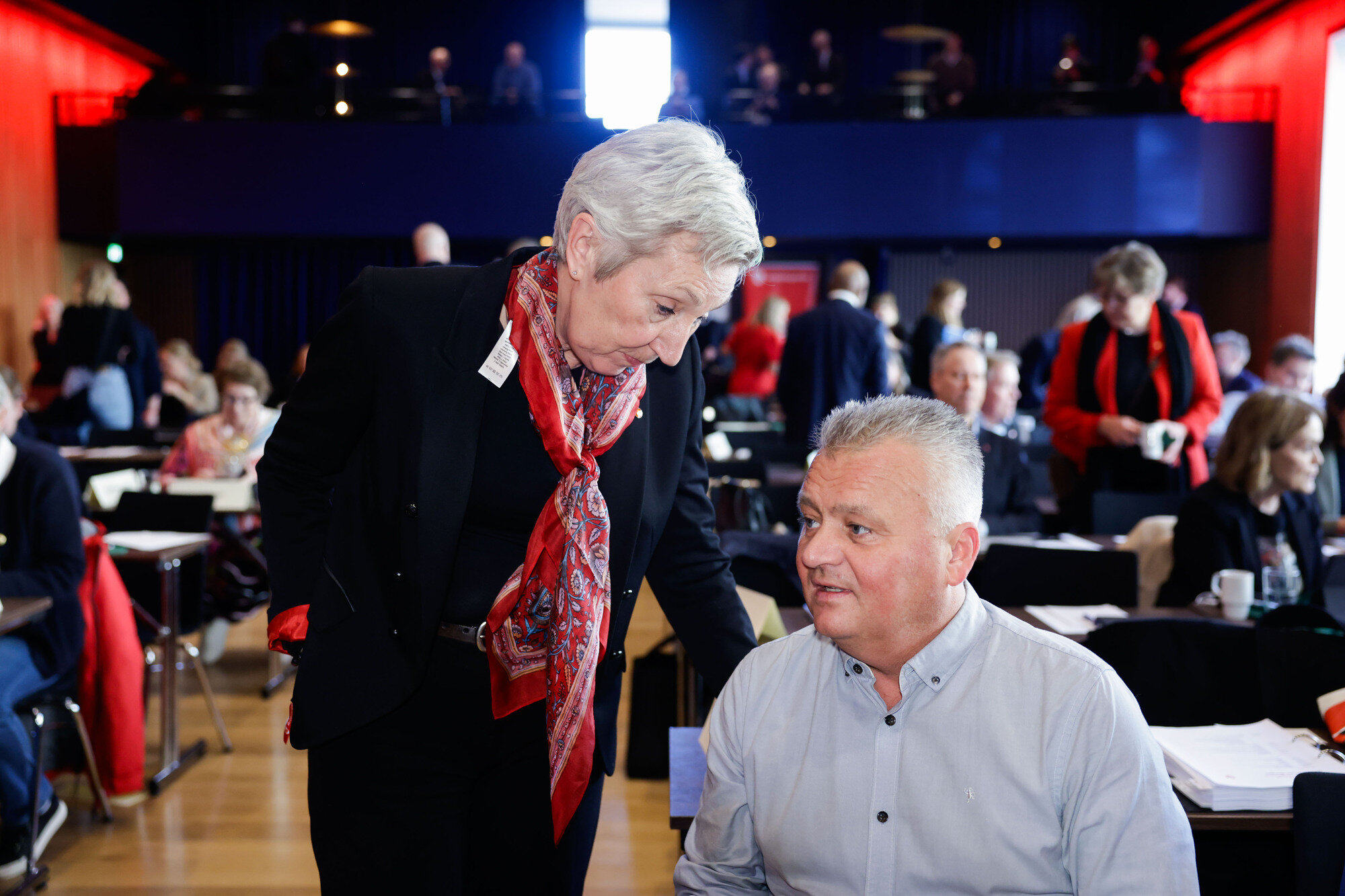 Bildet viser LO-leder Peggy Hessen Følsvik under Arbeiderpartiets landsstyremøte i Bergen. Bildet viser LO-leder Peggy Hessen Følsvik under Arbeiderpartiets landsstyremøte i Bergen.