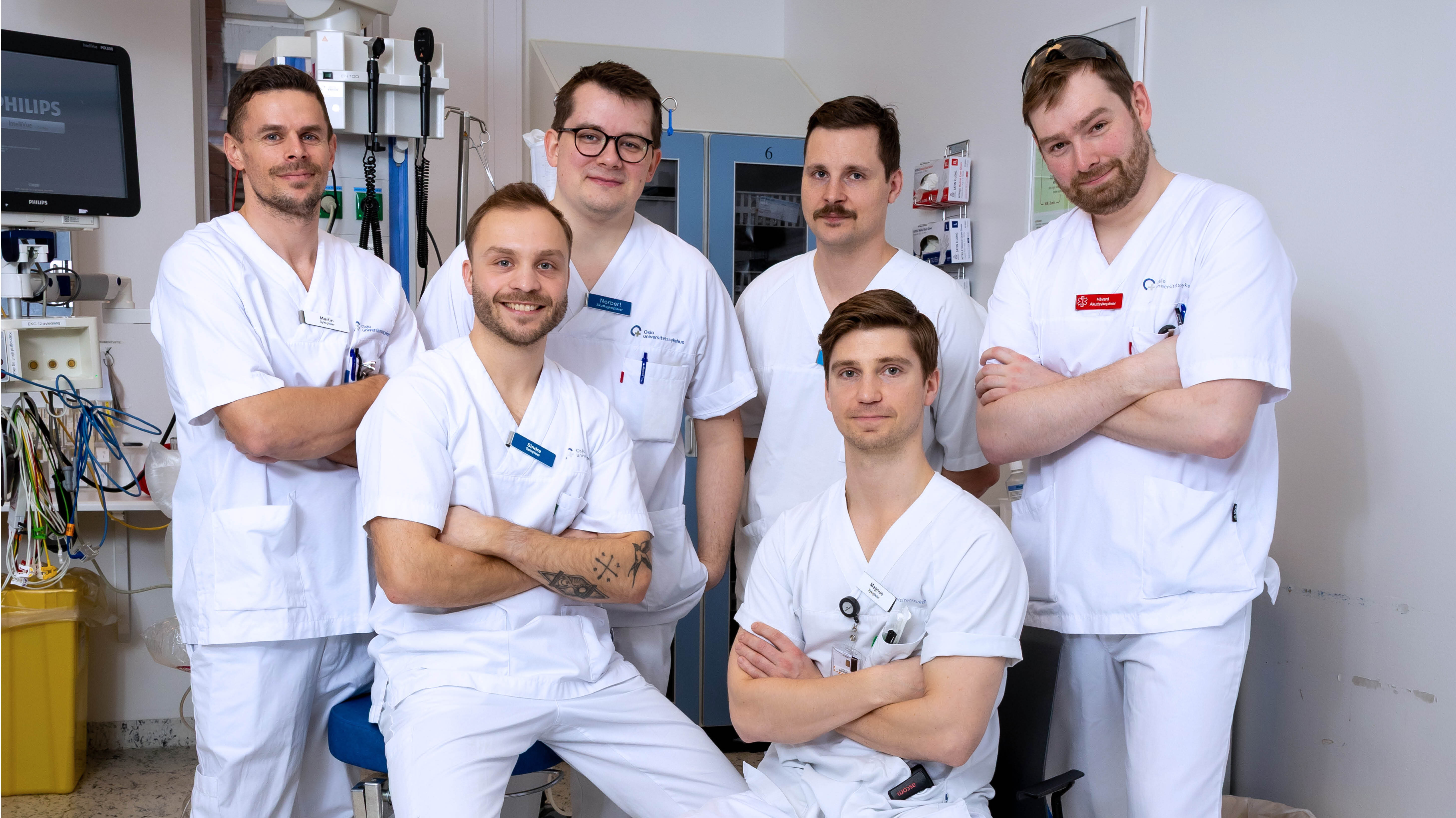 Bilde viser menn fra Akutten på Ullevål