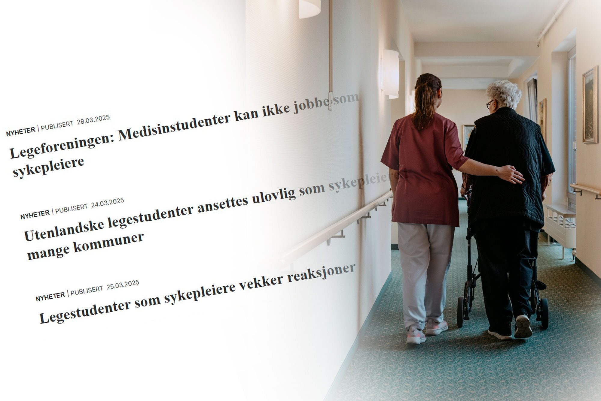 bilde av pasient og pleier