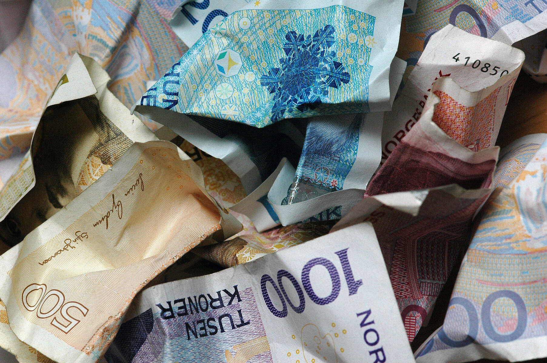 Bildet viser norske pengesedler Bildet viser norske pengesedler