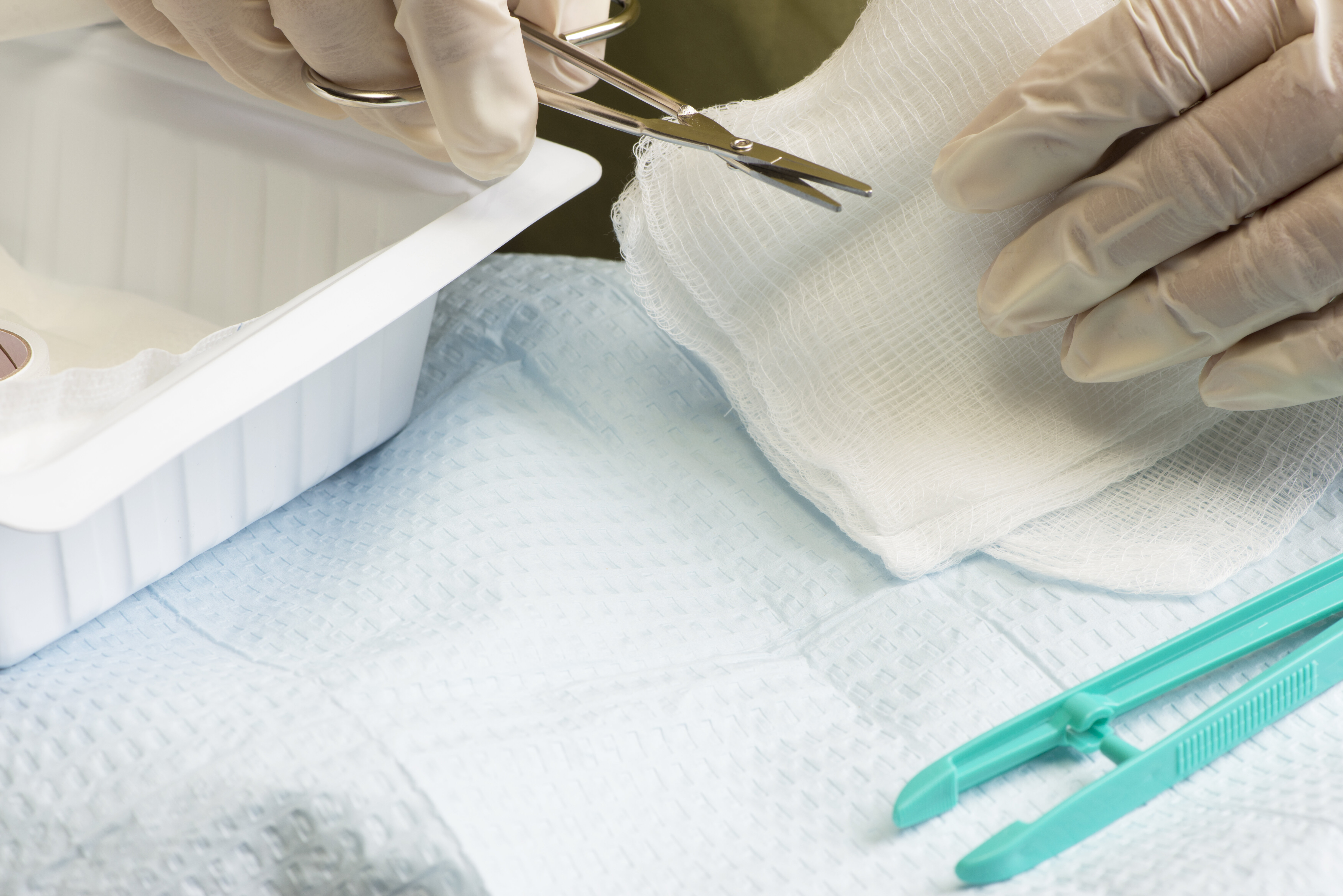 Bilde av klargjøring til sårstell