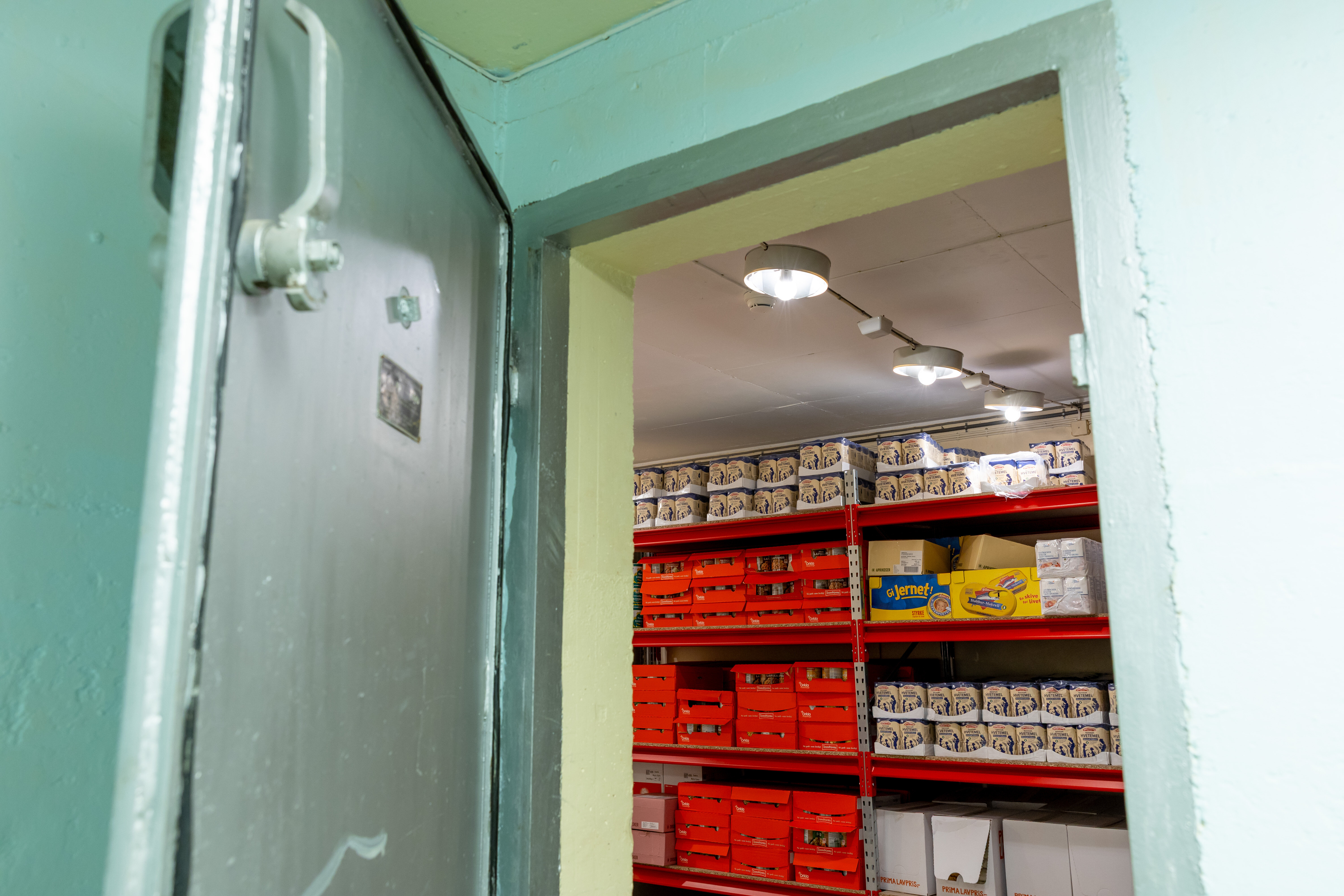 Dør inn til beredskapslager Dør inn til beredskapslager