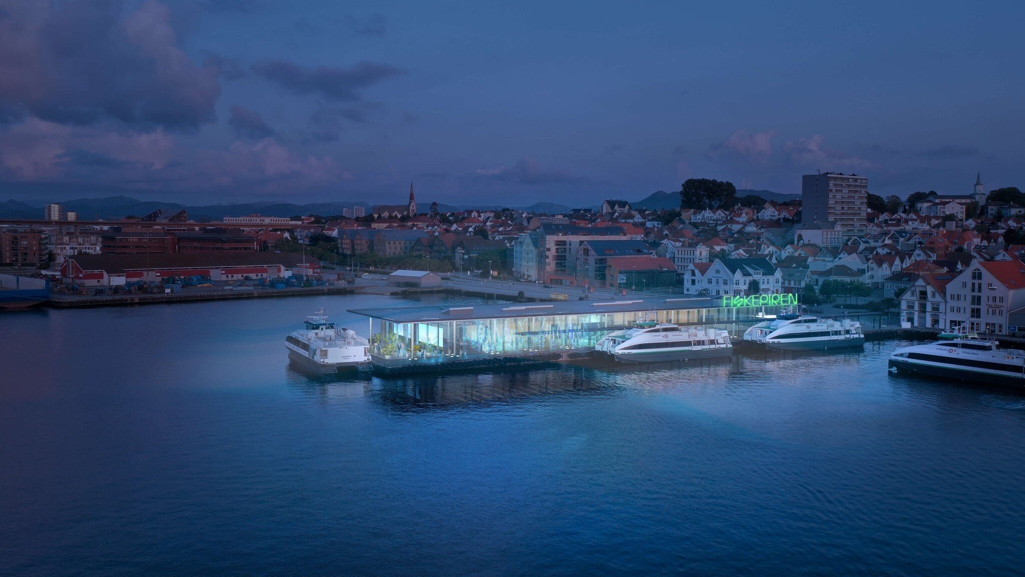 bildet viser Fiskepiren i STavanger