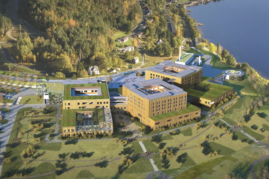 Bilde av det nye sykehuset på Hjelset i Møre og Romsdal