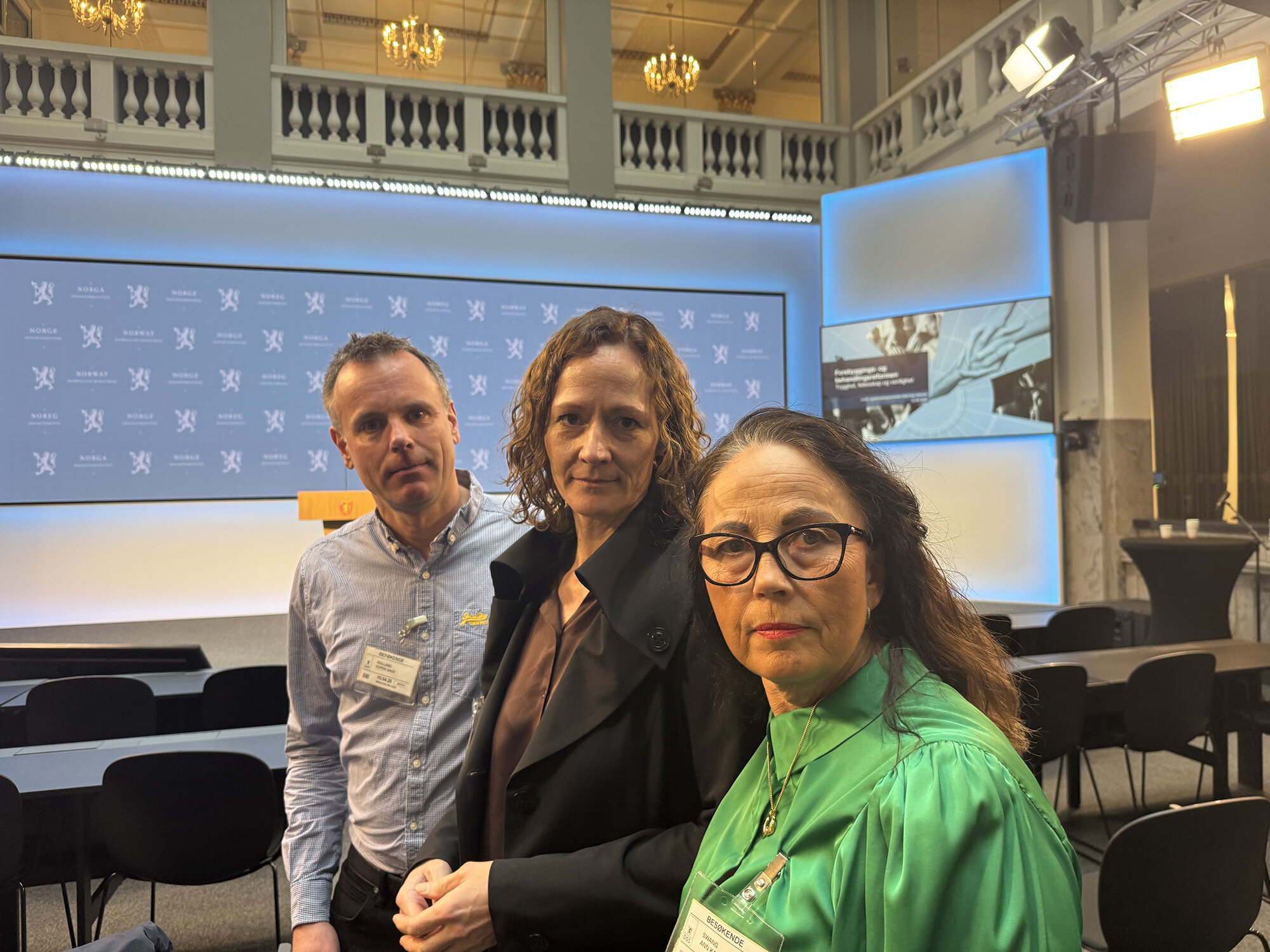 Bildet viser Espen Gade Rolland, Gro Lillebø og Ann Karin Swang