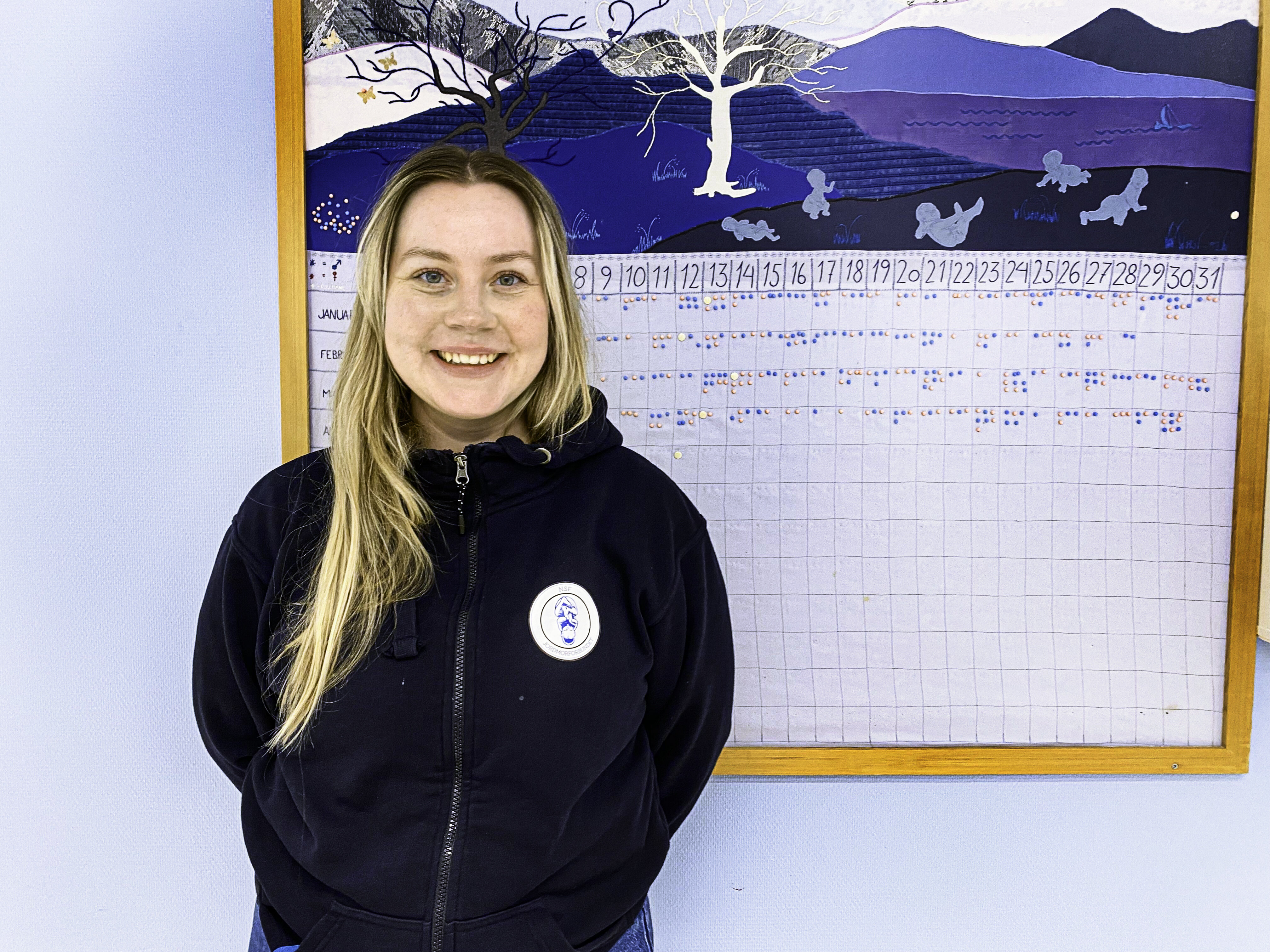 Bildet viser Ann Kristin Suhr jordmor og tillitsvalgt