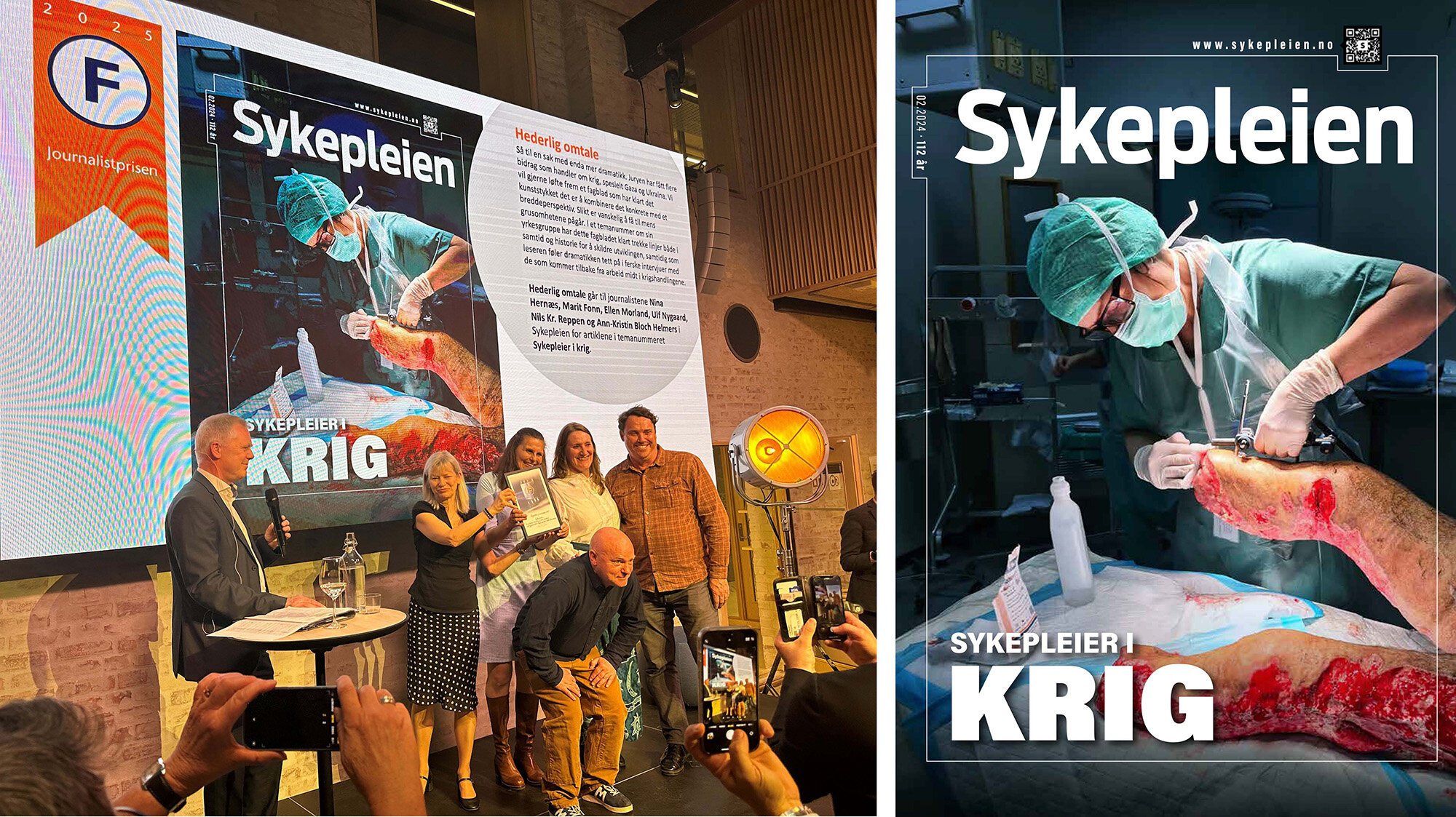 Bildet viser forsiden "Sykepleier i krig"
