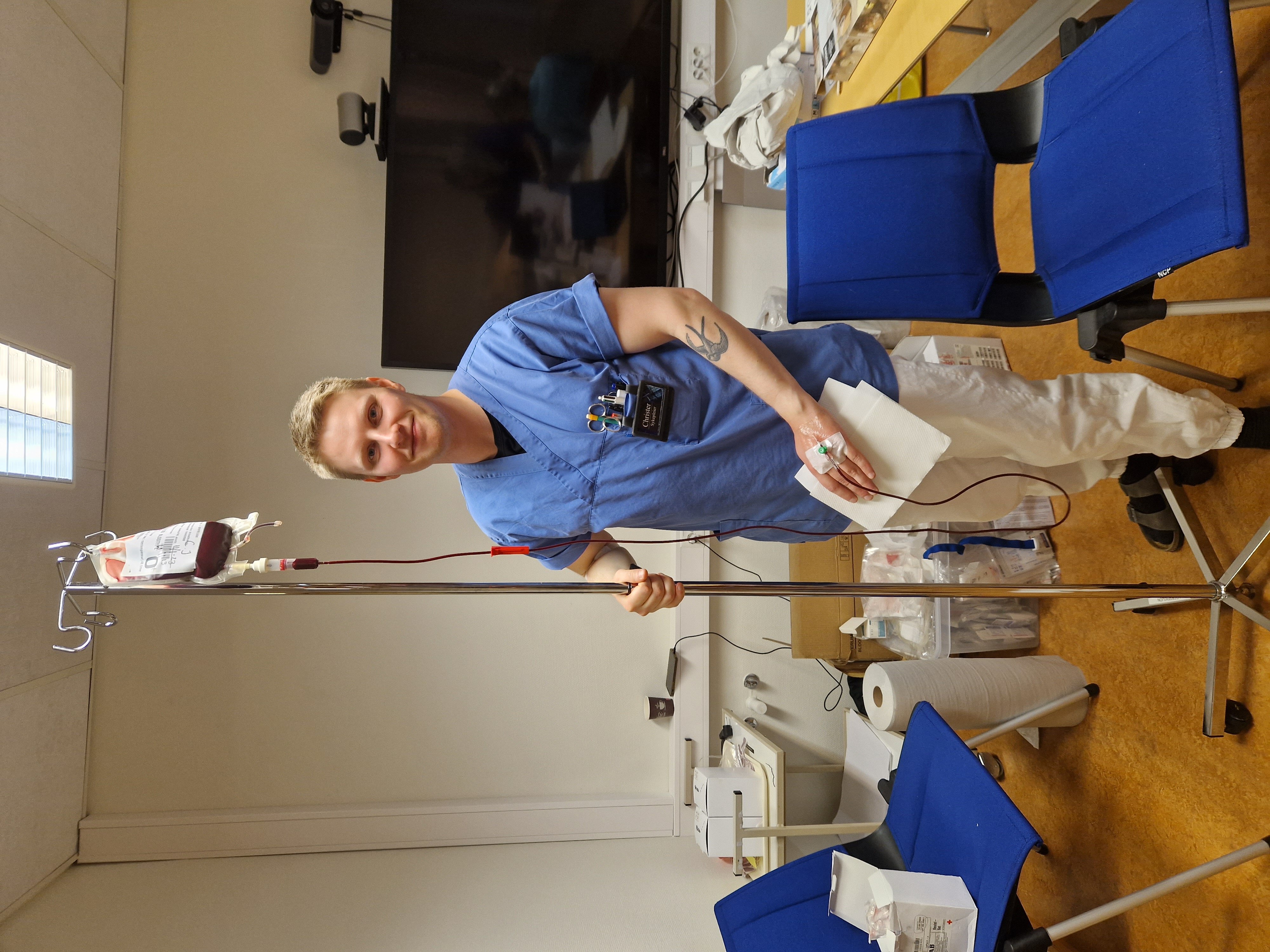 Foto av øvelse i Vandrende blodbank