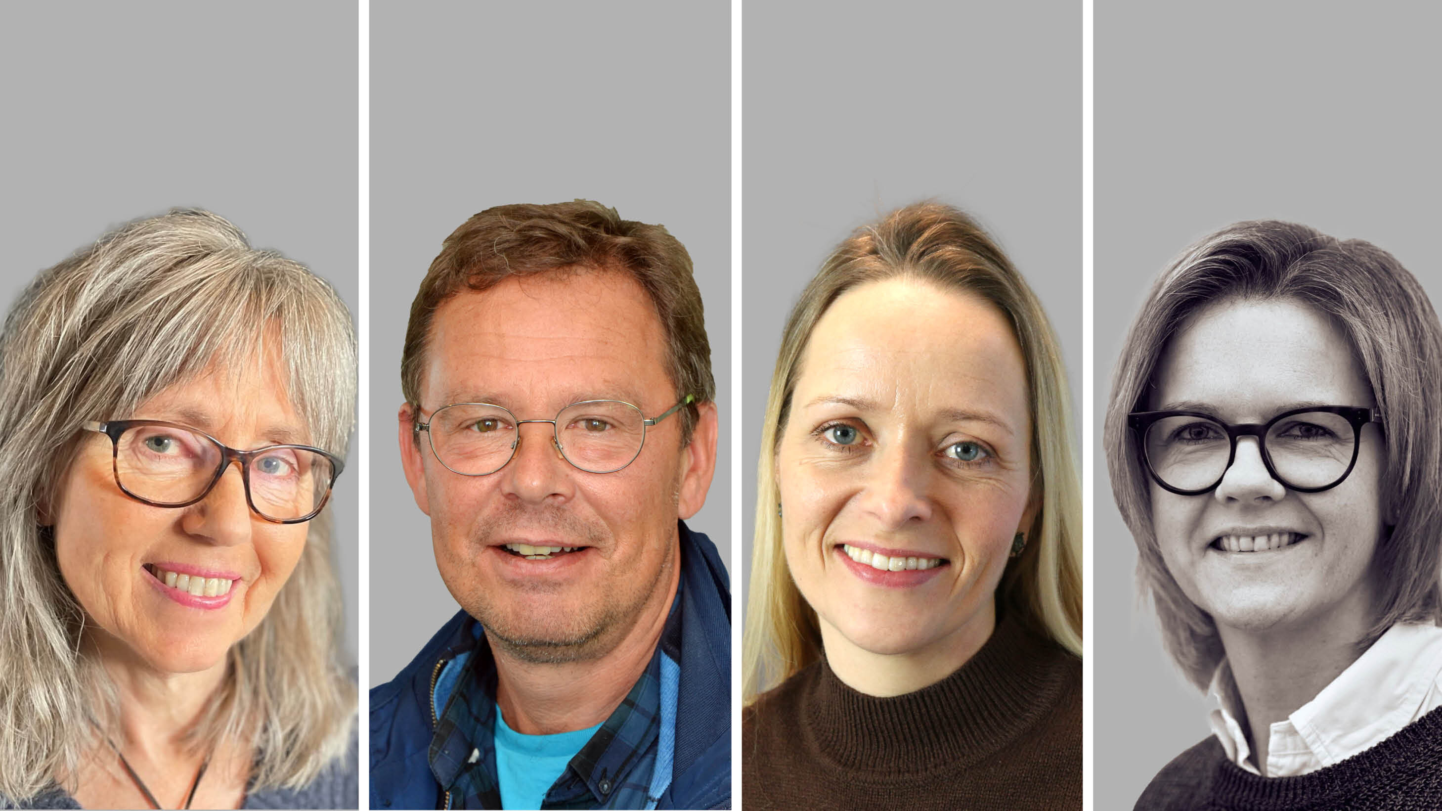 Bildet viser Vatnøy, Karlsen, Skinner og Jeppestøl. Bildet viser Vatnøy, Karlsen, Skinner og Jeppestøl.