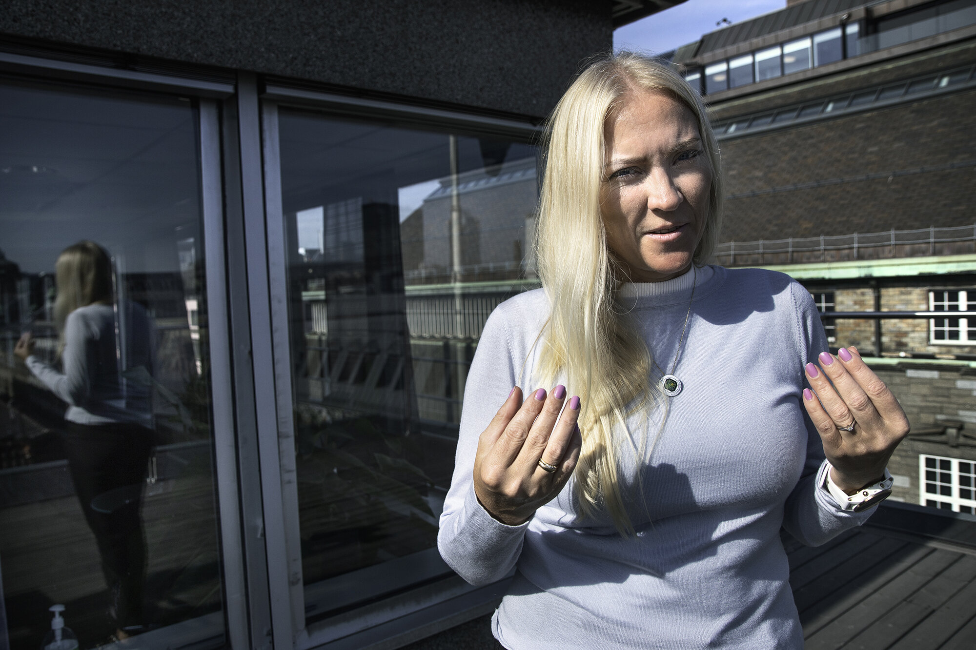 Bildet viser forbundsleder Lill Sverresdatter Larsen i NSF