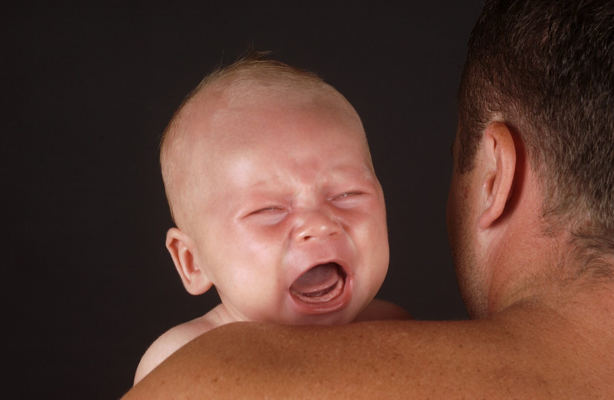 Illustrasjonsbilde av baby som gråter. Illustrasjonsbilde av baby som gråter.