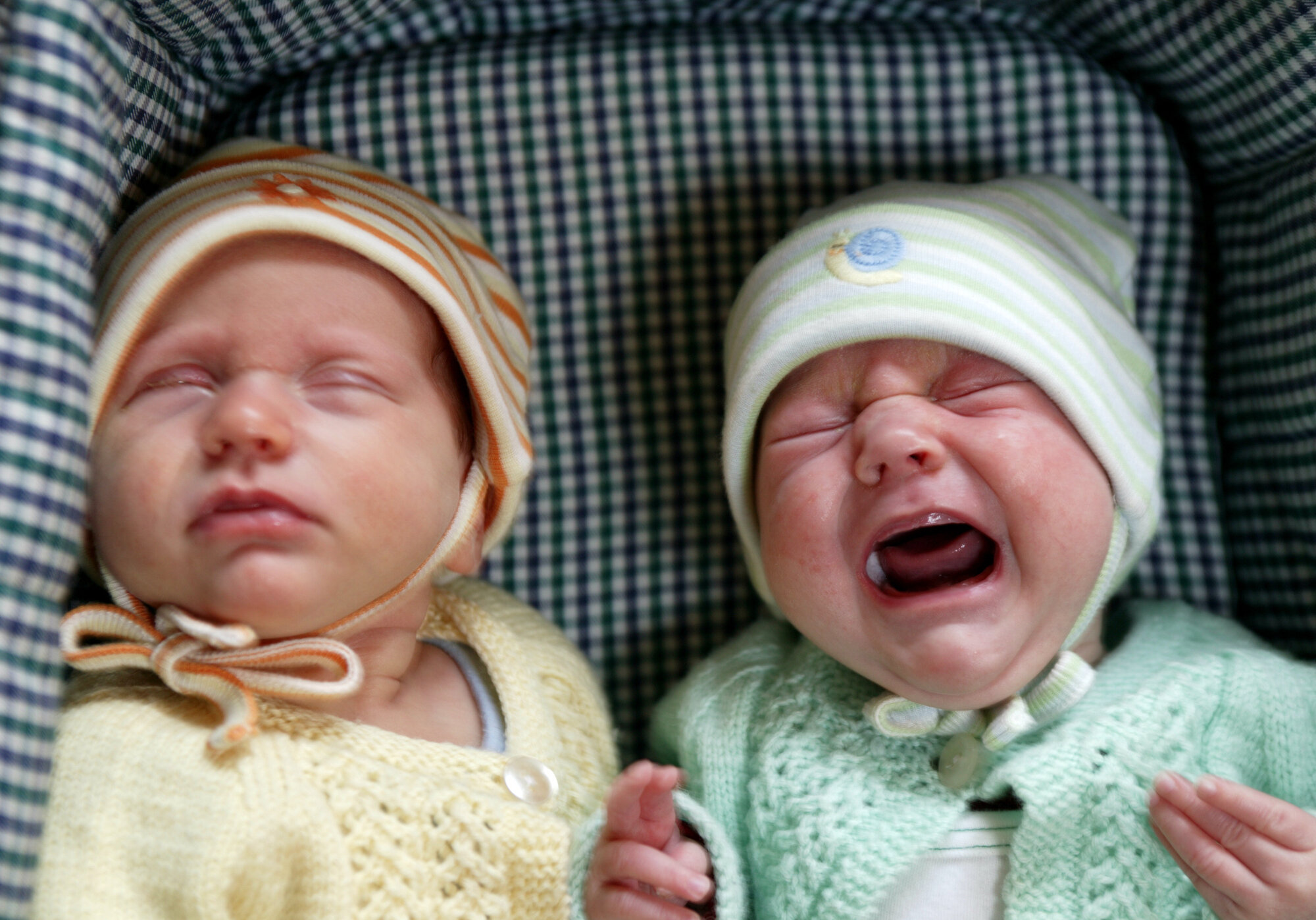 Illustrasjonsfoto av tvillinger i vogn.