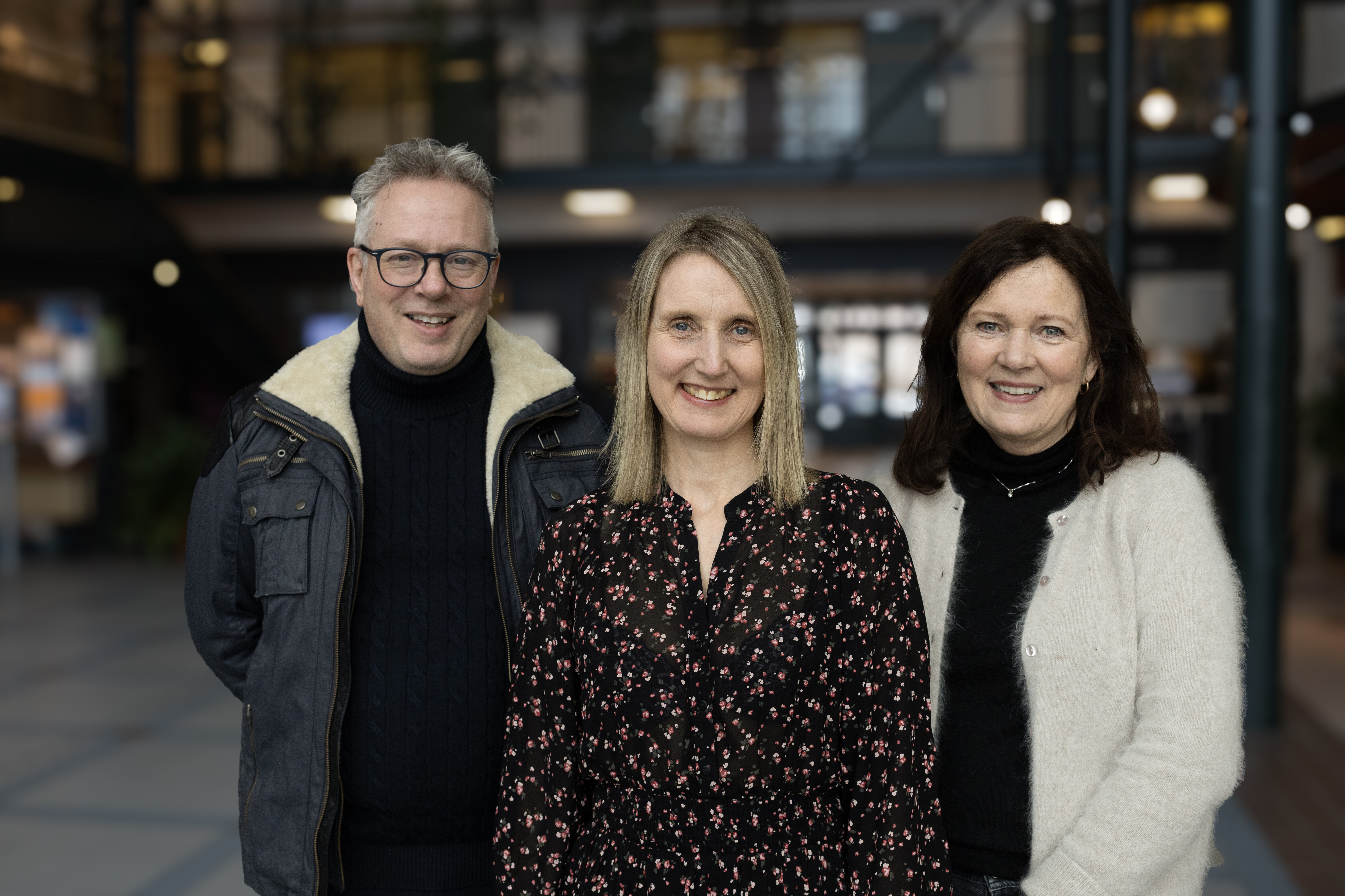 bildet viser de tre forskerne bak studien