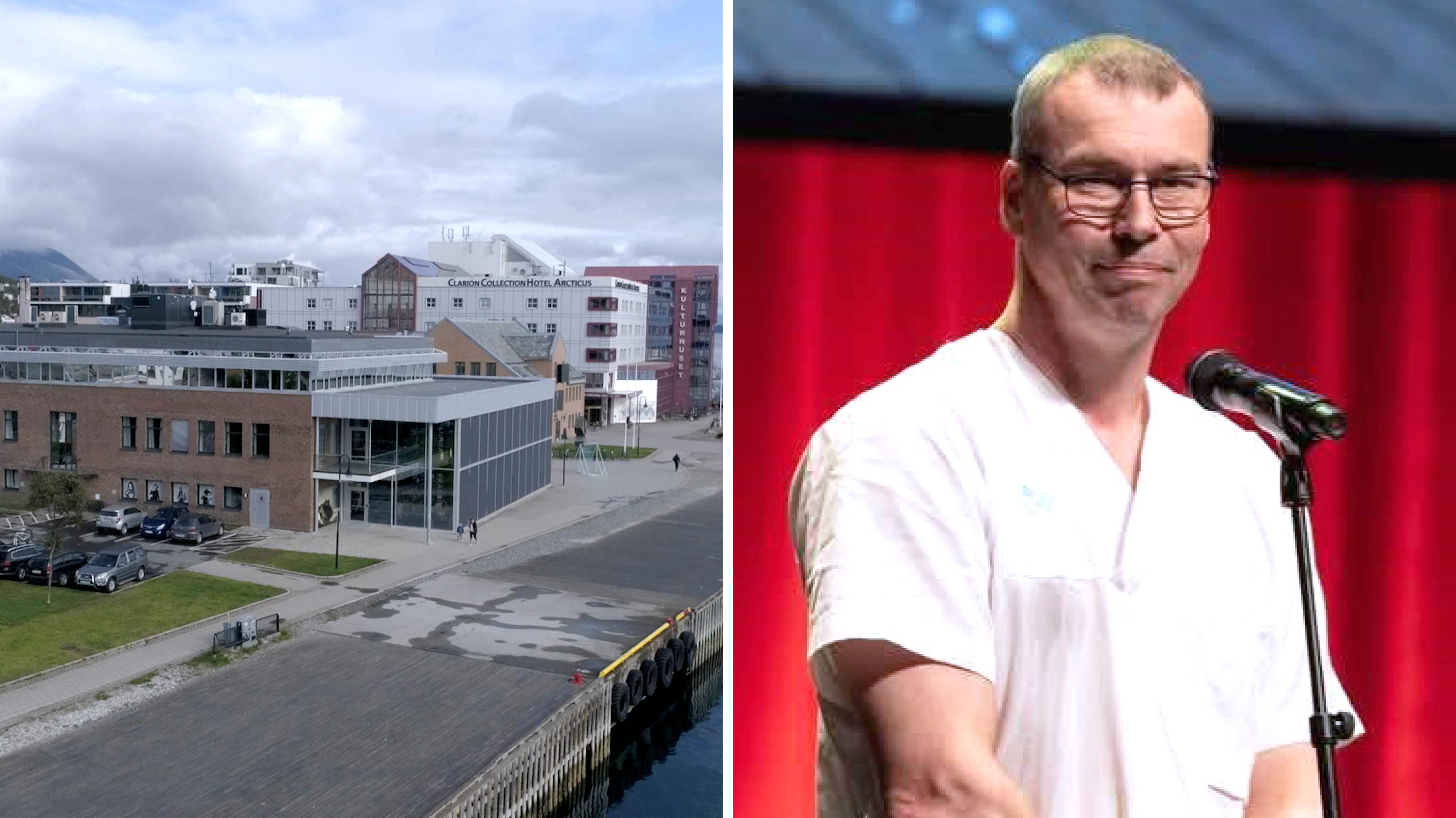 Bildet viser Jørn Hofsø Hjellnes på avslutningsseremonien