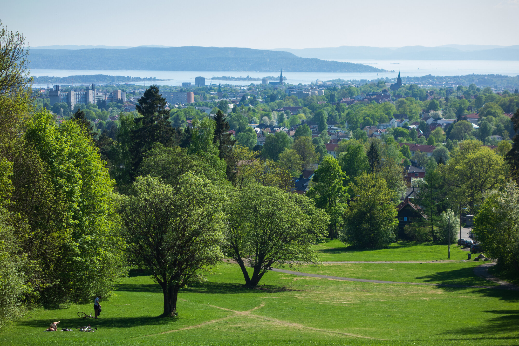Oslo sentrum sett fra Havnabakken på Nordberg i Oslo.