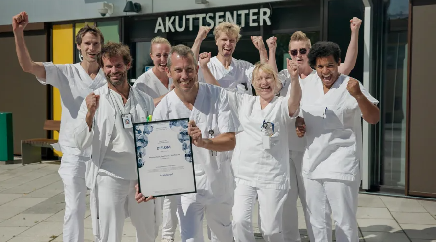 Akuttsenteret, Sykehuset Vestfold. Bildet viser ansatte ved Akuttsenteret på Sykehuset Vestfold.