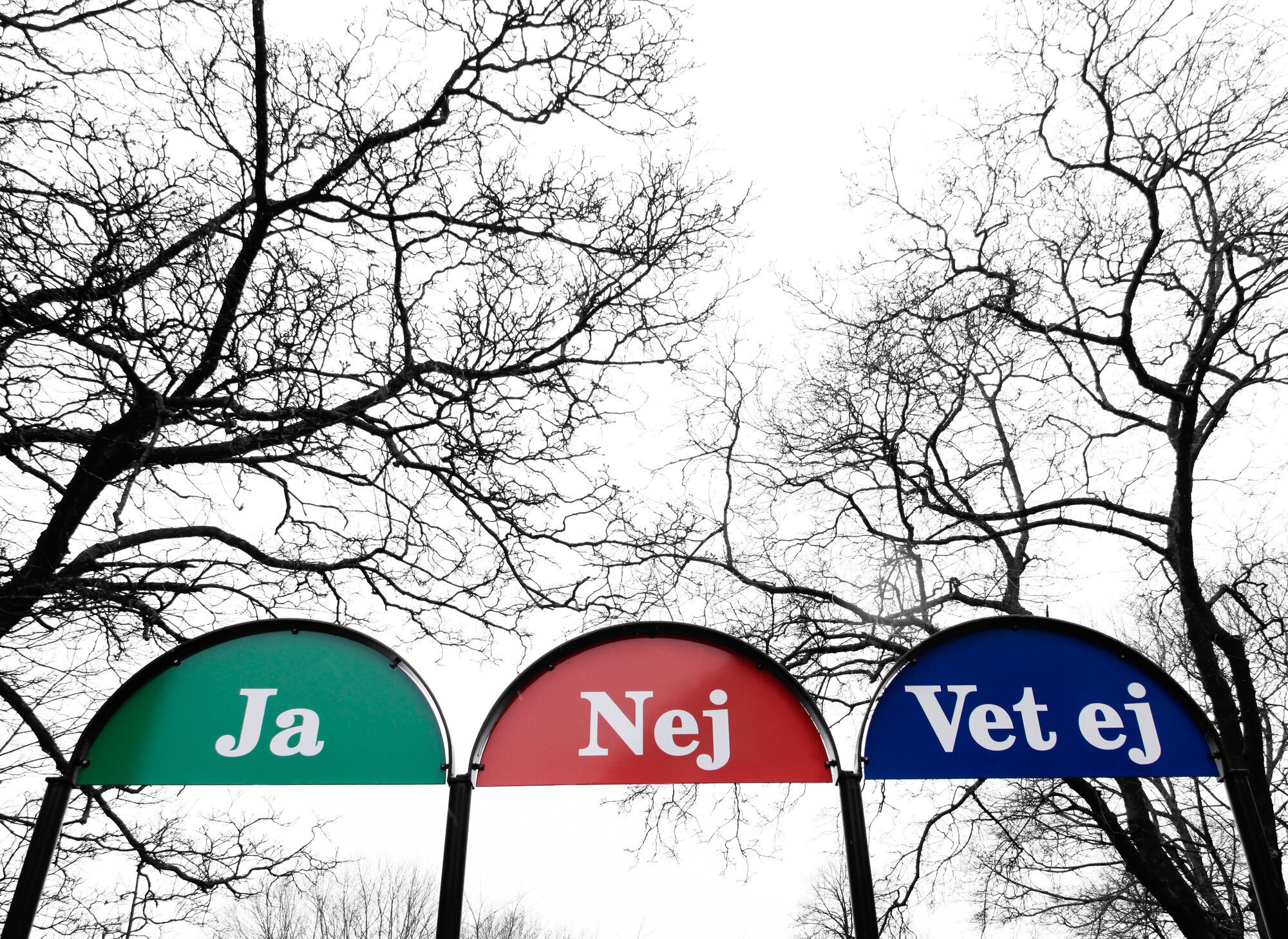 skilt med ja og nei bildet viser skilt med ja og nei