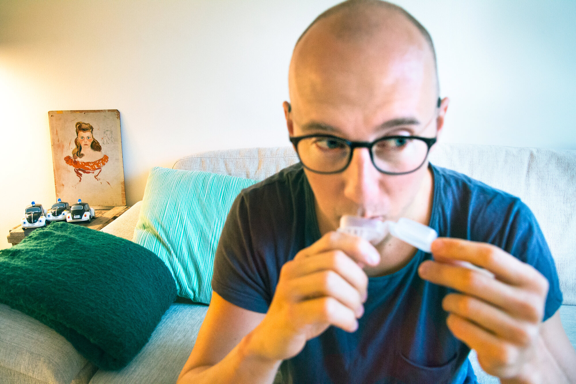 Daniel Andersson samler spytt Daniel Andersson samler spytt