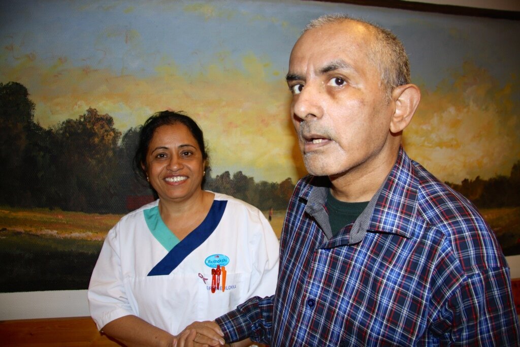 Grünerløkka sykehjem, demens Bildet viser Meenakshi Johar og Abdul Suleman