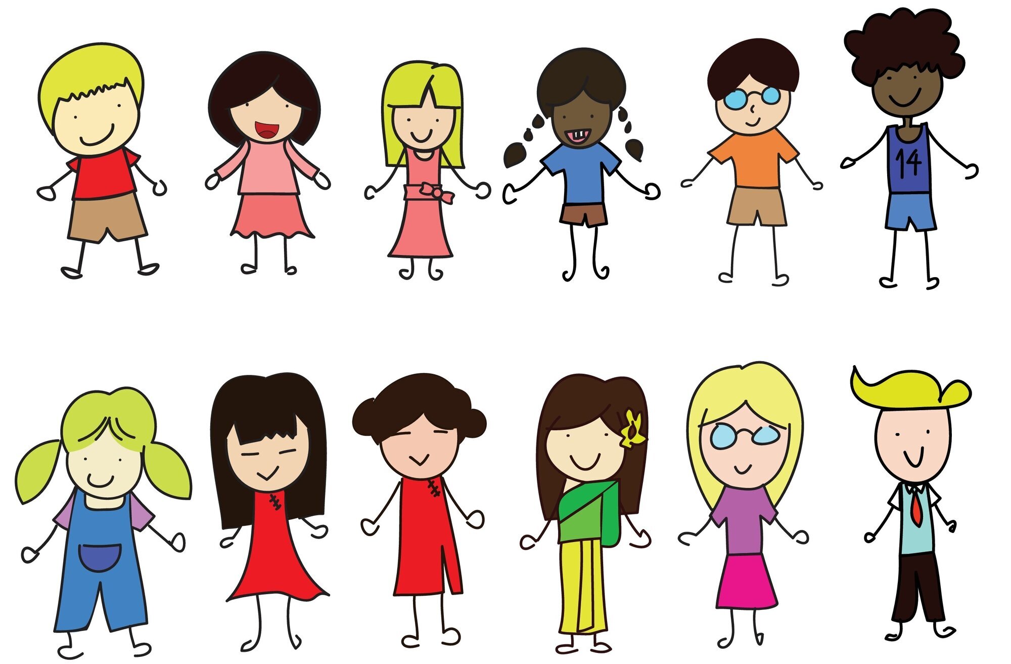 barn, barneansvarlig, barn som pårørende Tegningen viser flere barn.