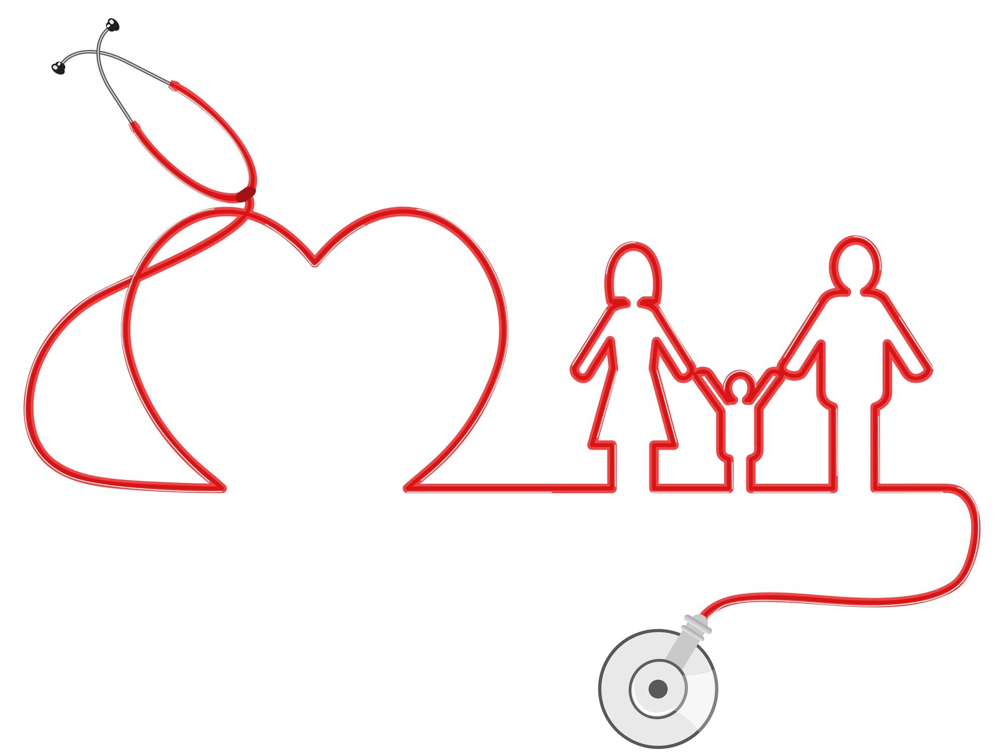 Foreldre i samme sosiale sjikt som legene, kan lettere få gjennomslag for sine barns behov, hevdes det. Illustrasjonen viser et hjerteformet stetoskop rundt en familie.