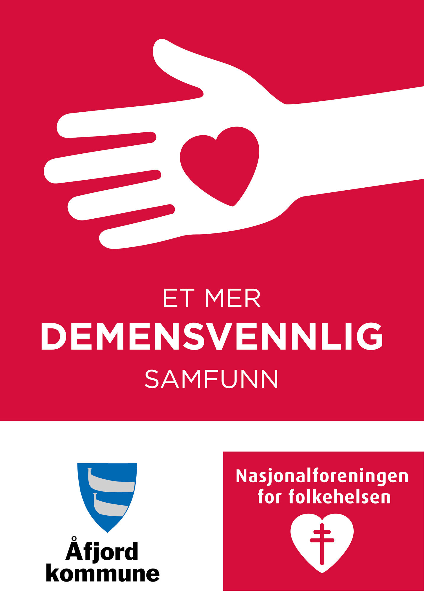 bildet viser klistremerket om å være demensvennlig