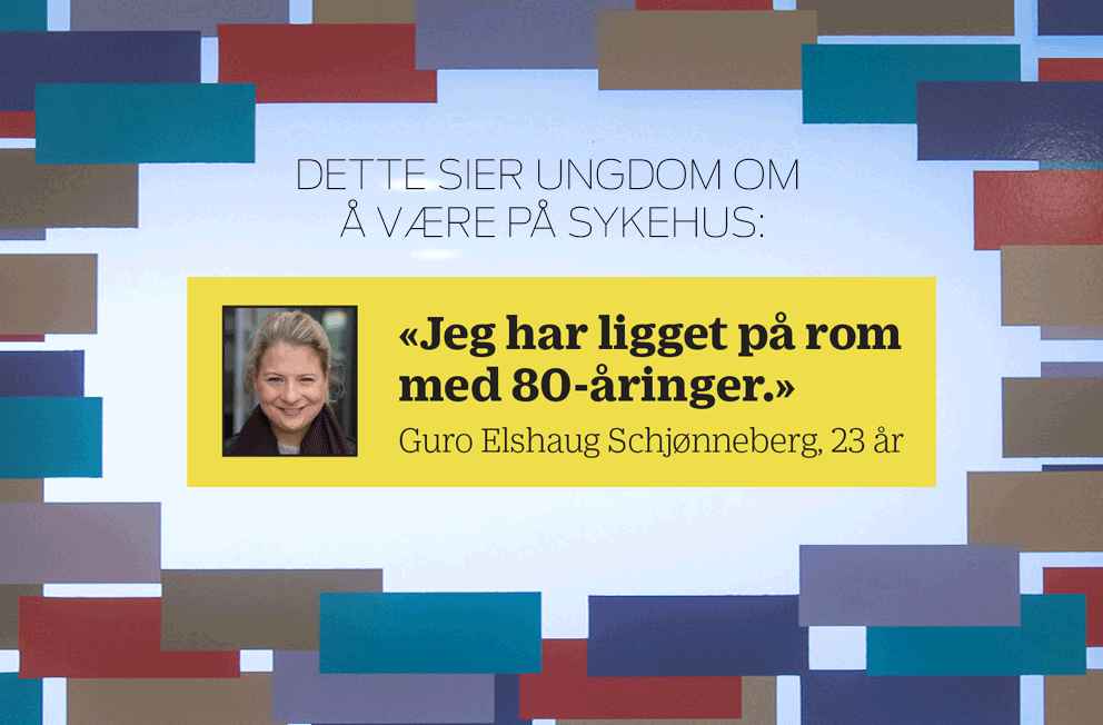 ungdom, ungdomshelse Animasjonen viser ungdom som forteller om erfaring fra sykehus.