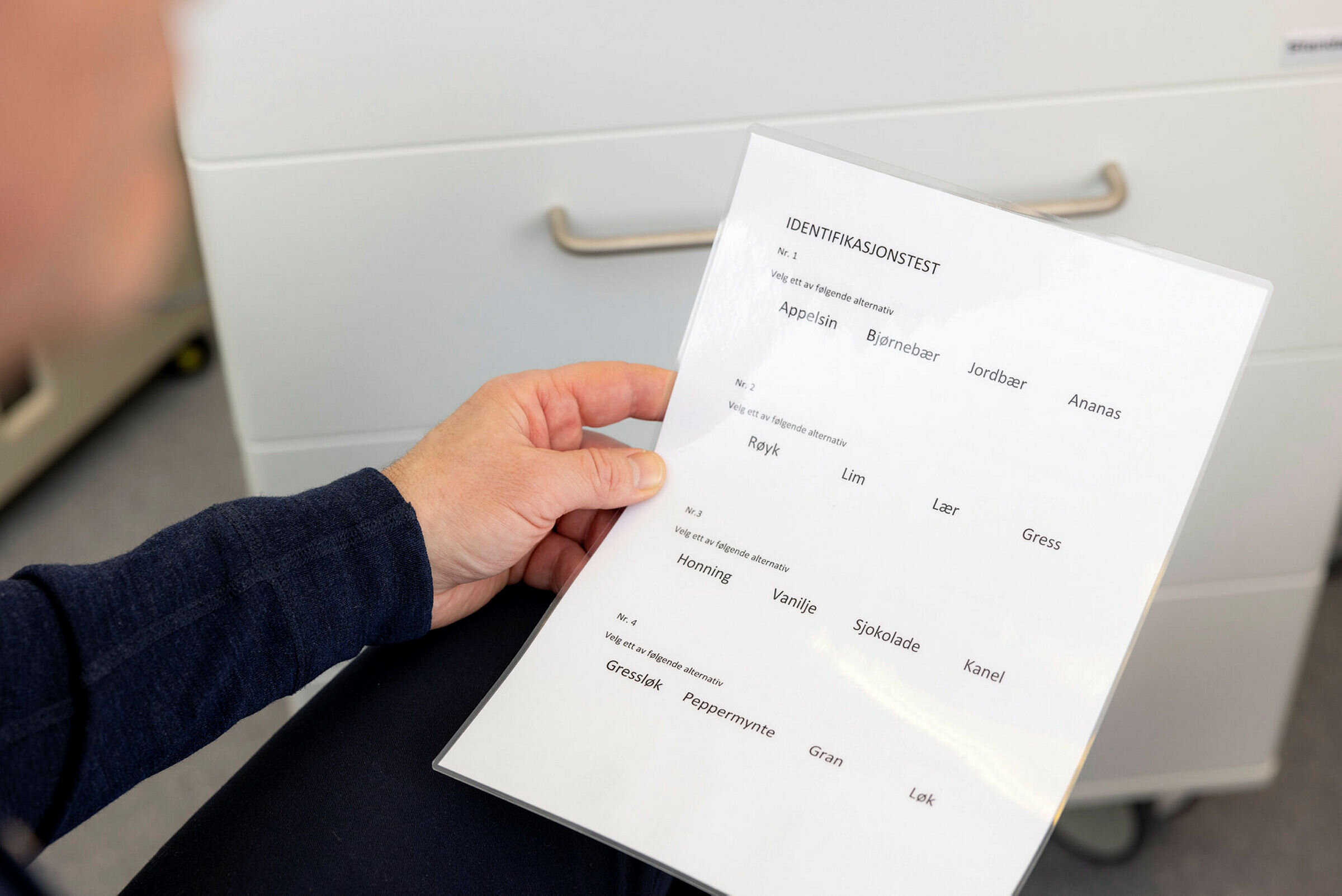 Luktesans Sykepleier Elisabeth Sletten utreder luktesans ved ØNH-poliklinikk, Gjøvik sykehus.