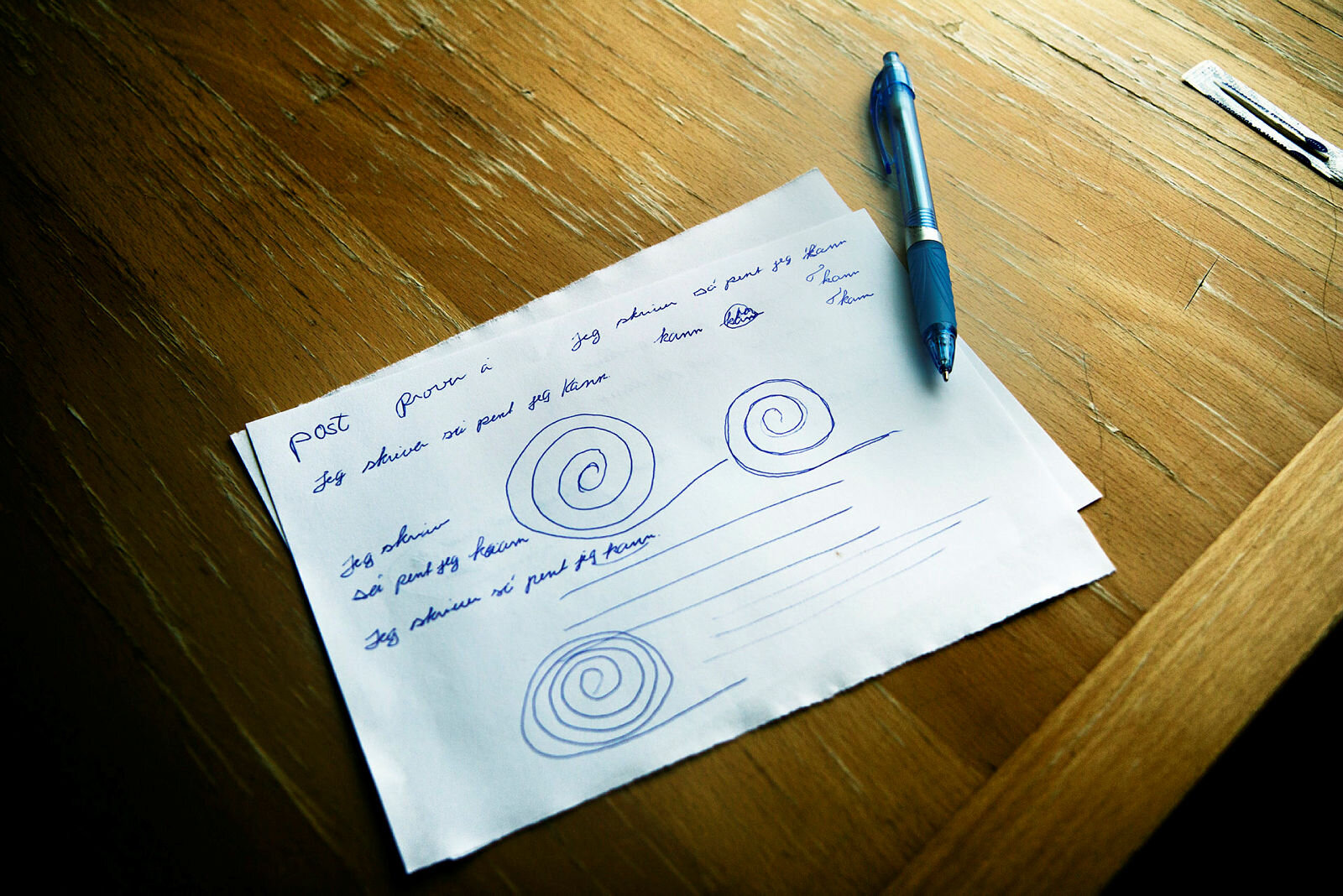 Skrift Skrift etter Parkinson-operasjon