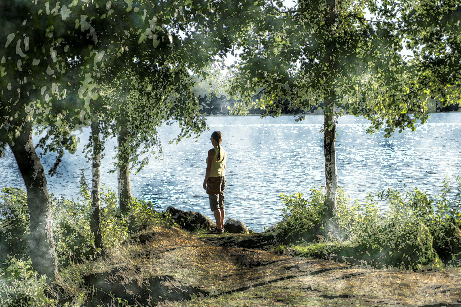 Drømmer Dame ved sjø