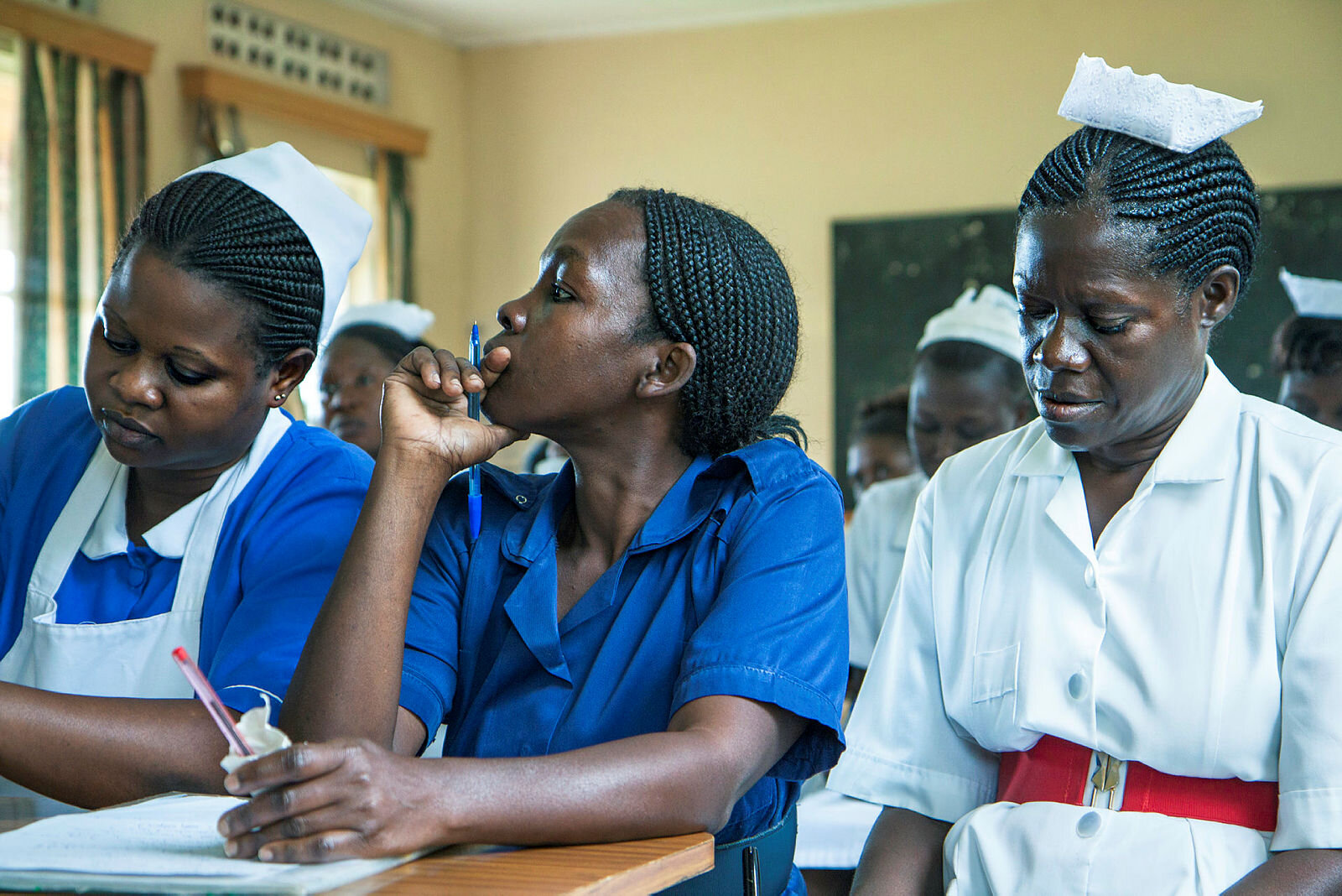 Ugandiske sykepleiere Sykepleiere i Jinja i Uganda, mars 2010