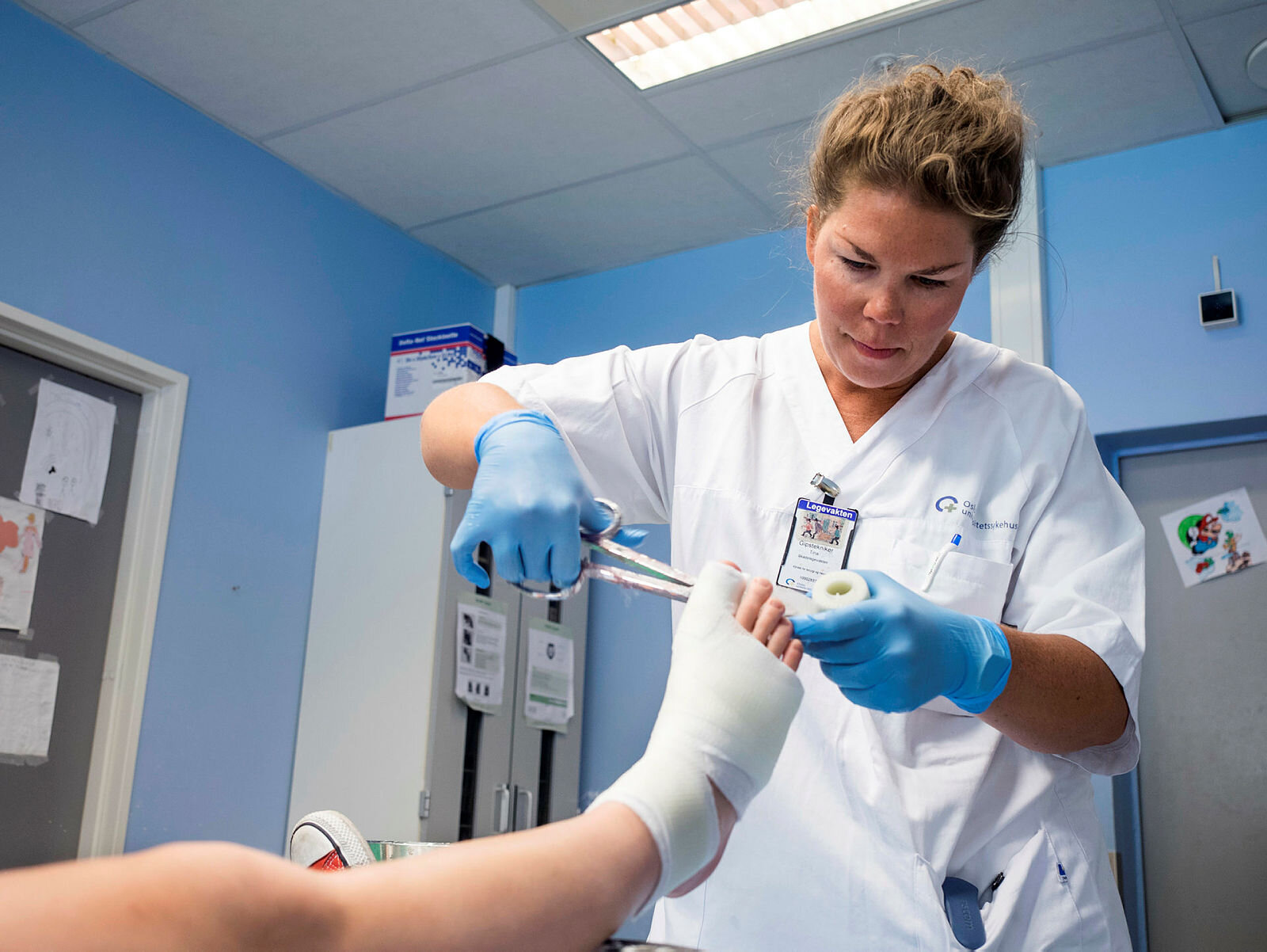 Gipsing på Oslo legevakt.