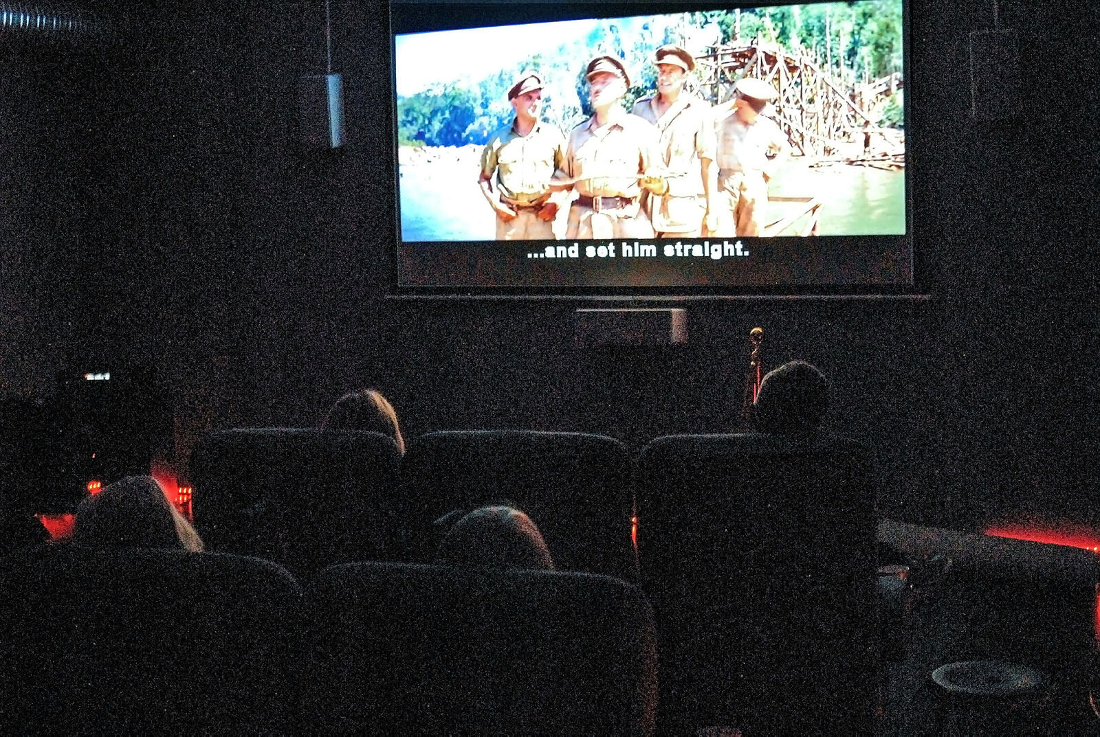 Interiørbilde fra filmrommet i kjelleren på Hovseterhjemmet.