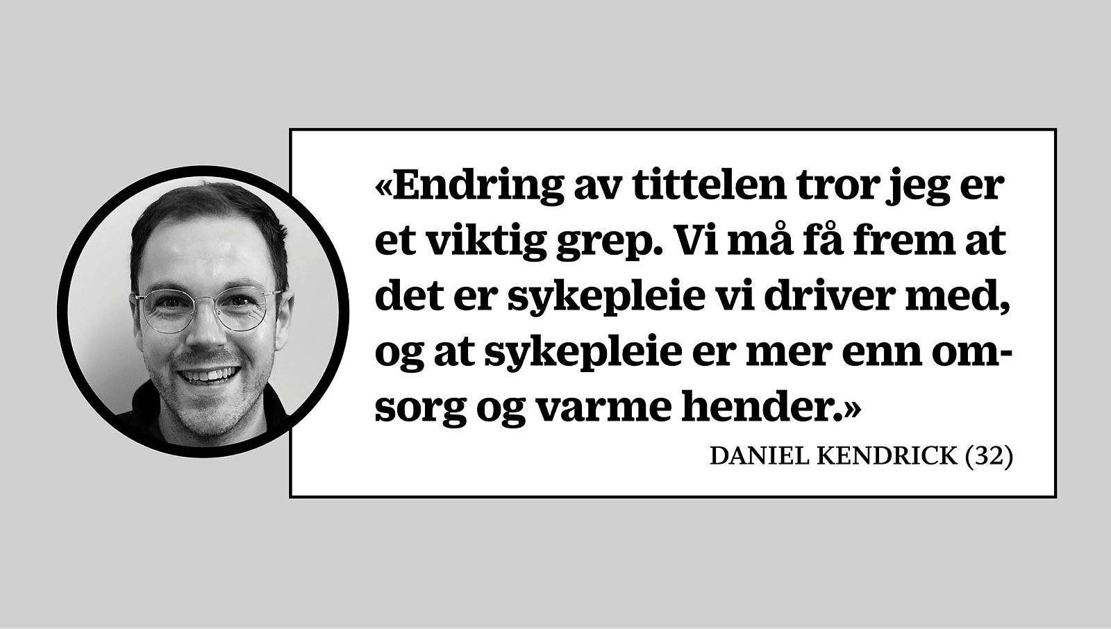 Montasje med helsesøster Daniel Kendrick