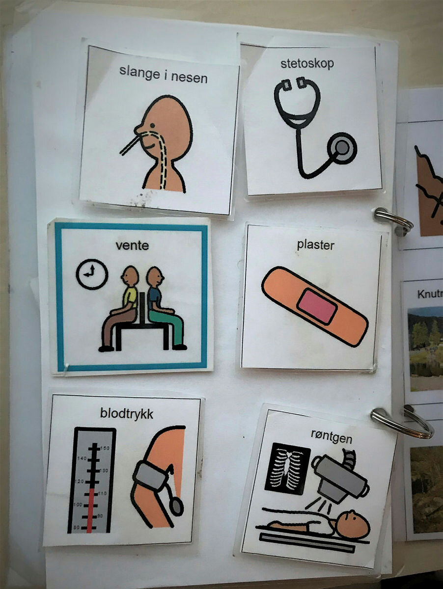 pecs PECS-kort klartgjort i forbindelse med sykehusbesøk