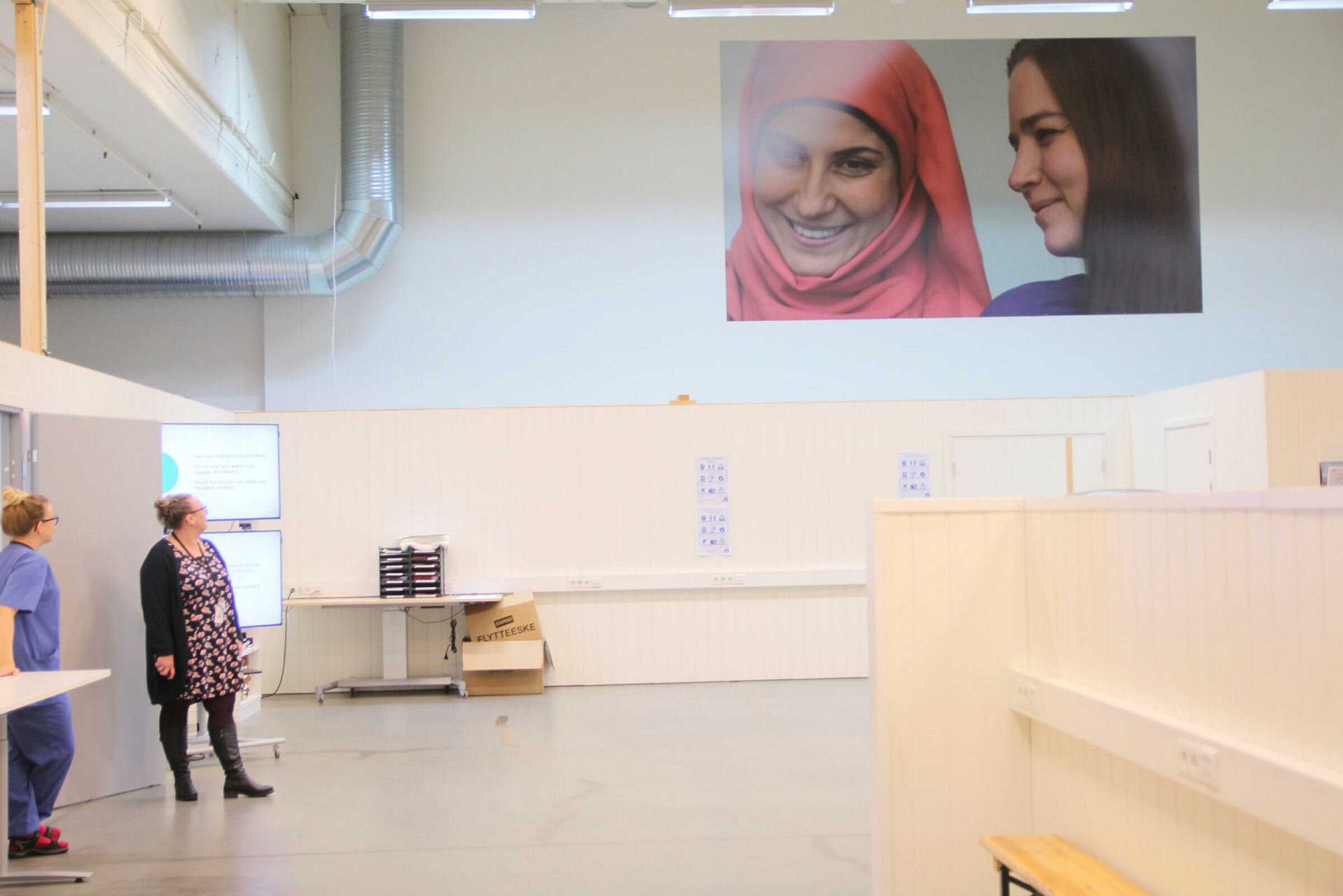 Ankomsthallen Ankomsthallen på Ankomstsenteret for asylsøkere i Råde kommune