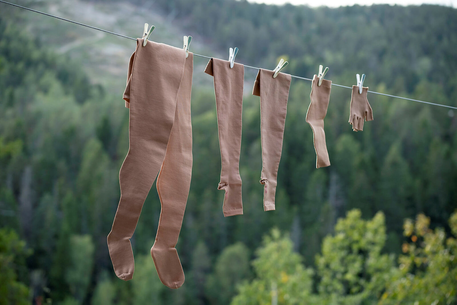 Bildet viser støttestrømper