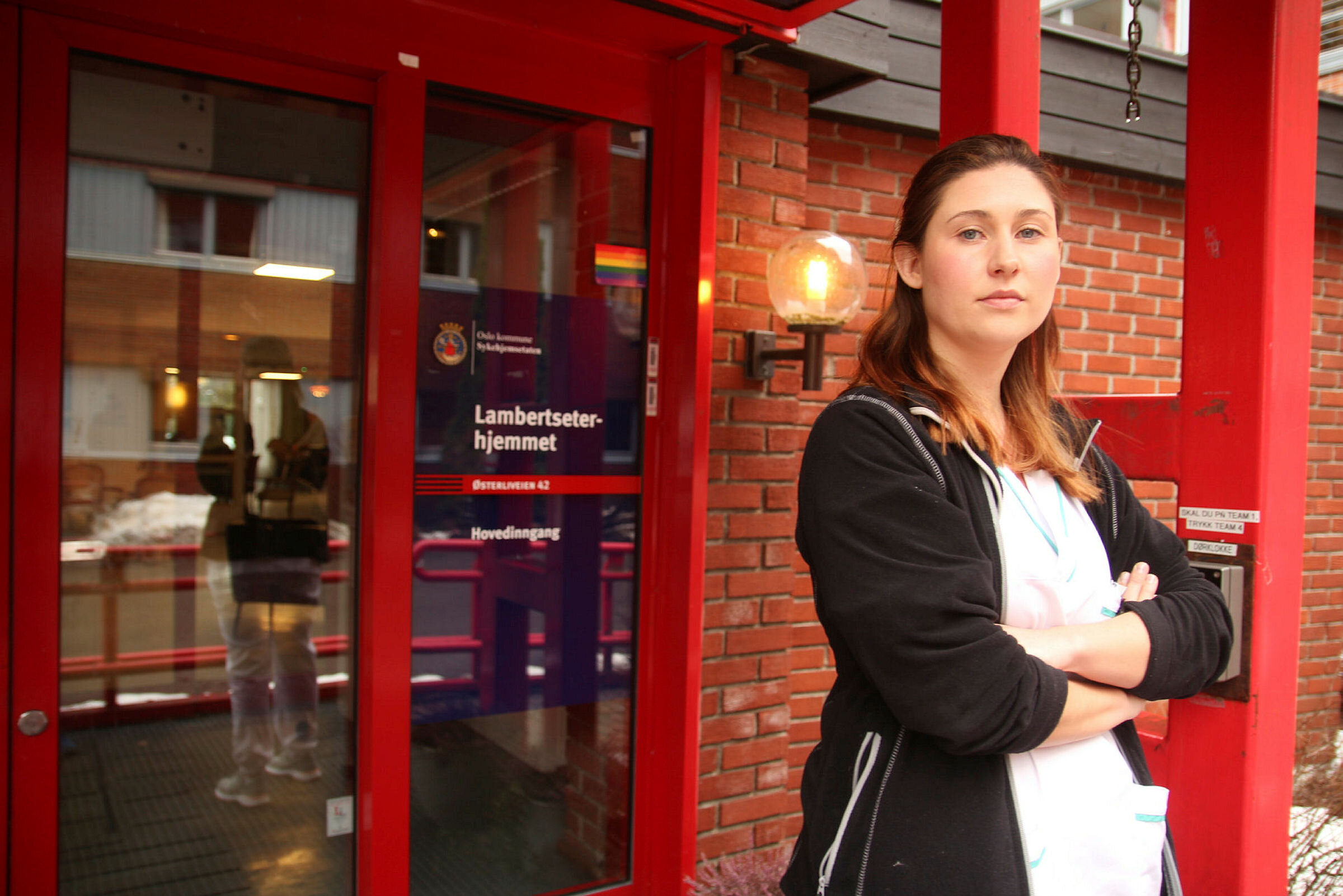 Martine Sandberg Martine Sandberg utenfor Lambertseterhjemmet