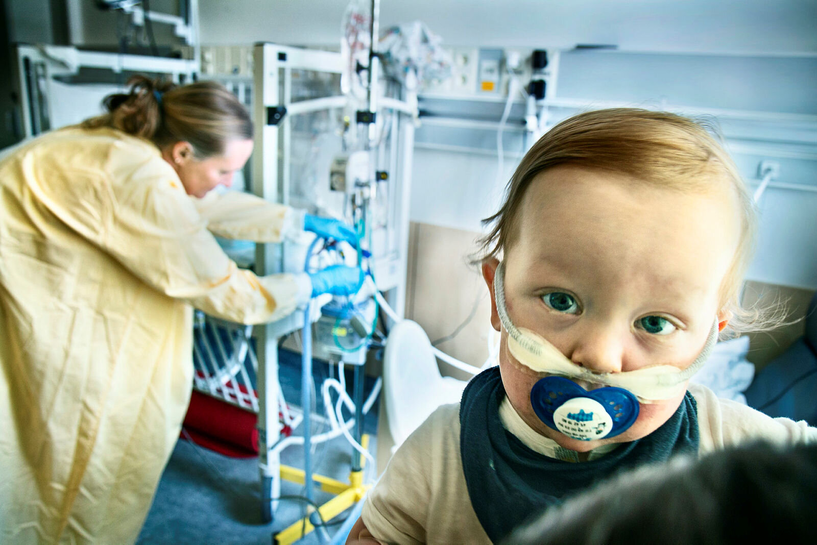 Odin er i isolat på Ullevål sykehus, infeksjonsposten for barn