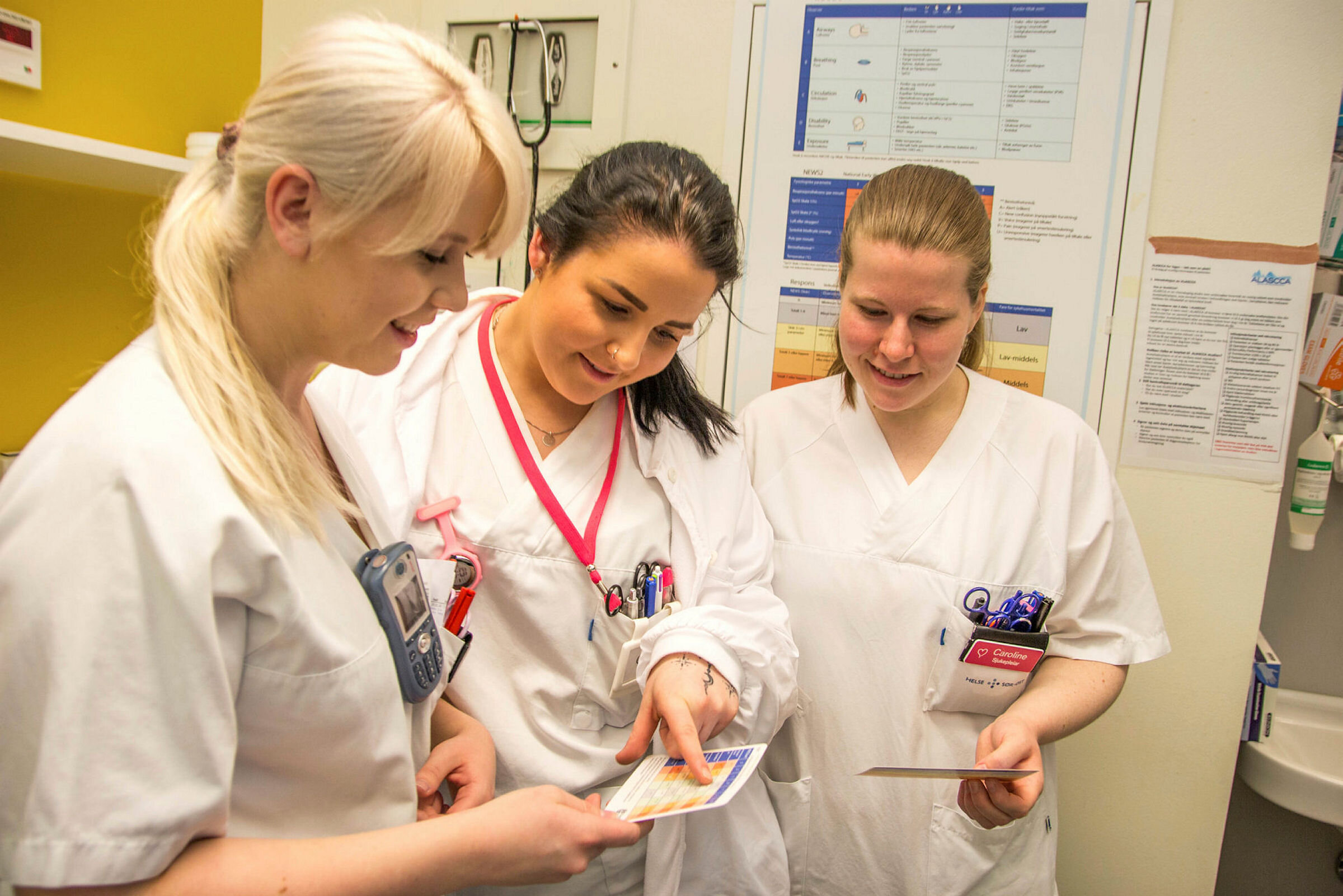 Gastrokirurgen, Ahus Bildet viser Ingrid Glenne, Gabrielle Lill Johnsen og