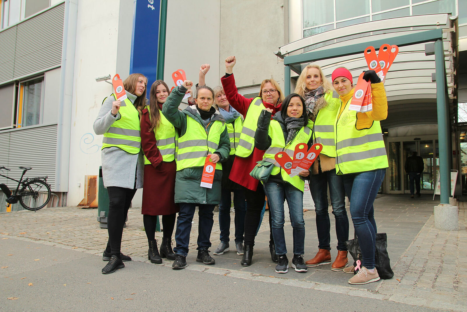 Streik Første streikedag utenfor sykehushotellet på Ullevål