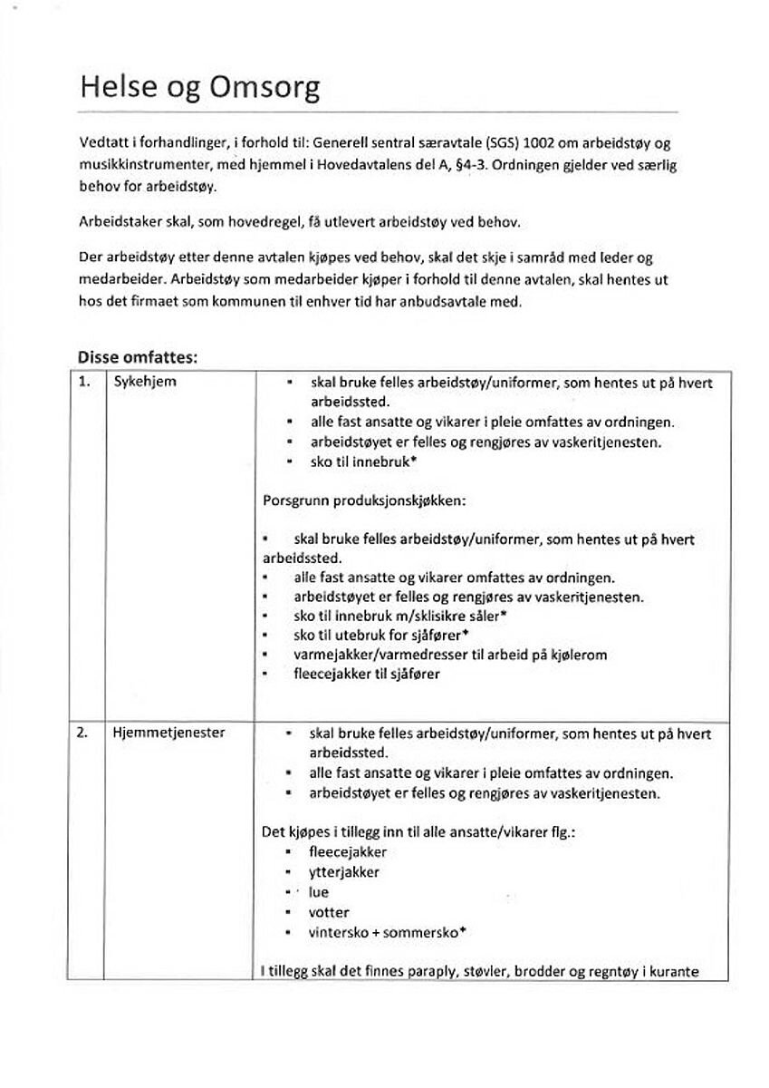 Skjermdump Utdrag fra protokoll