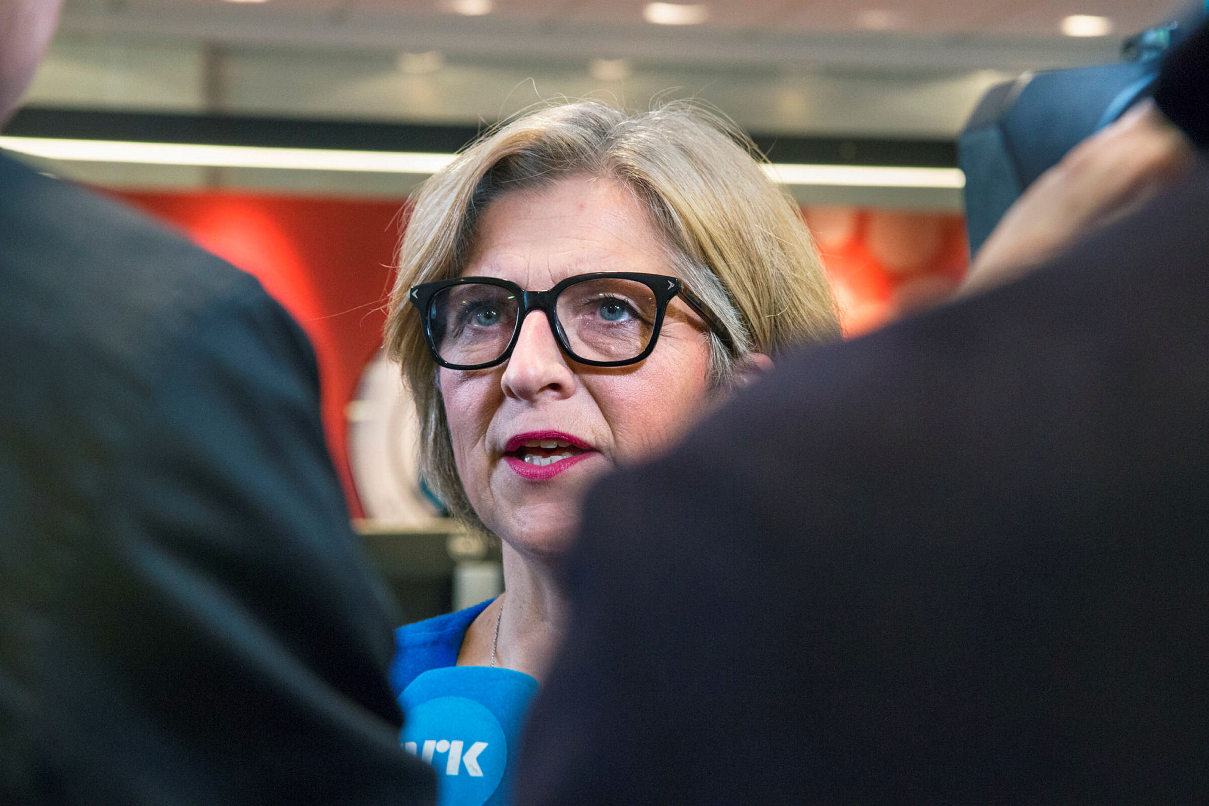 Eli Gunhild By Eli Gunhild By, NSF-leder, på presseskonferanse om lockout