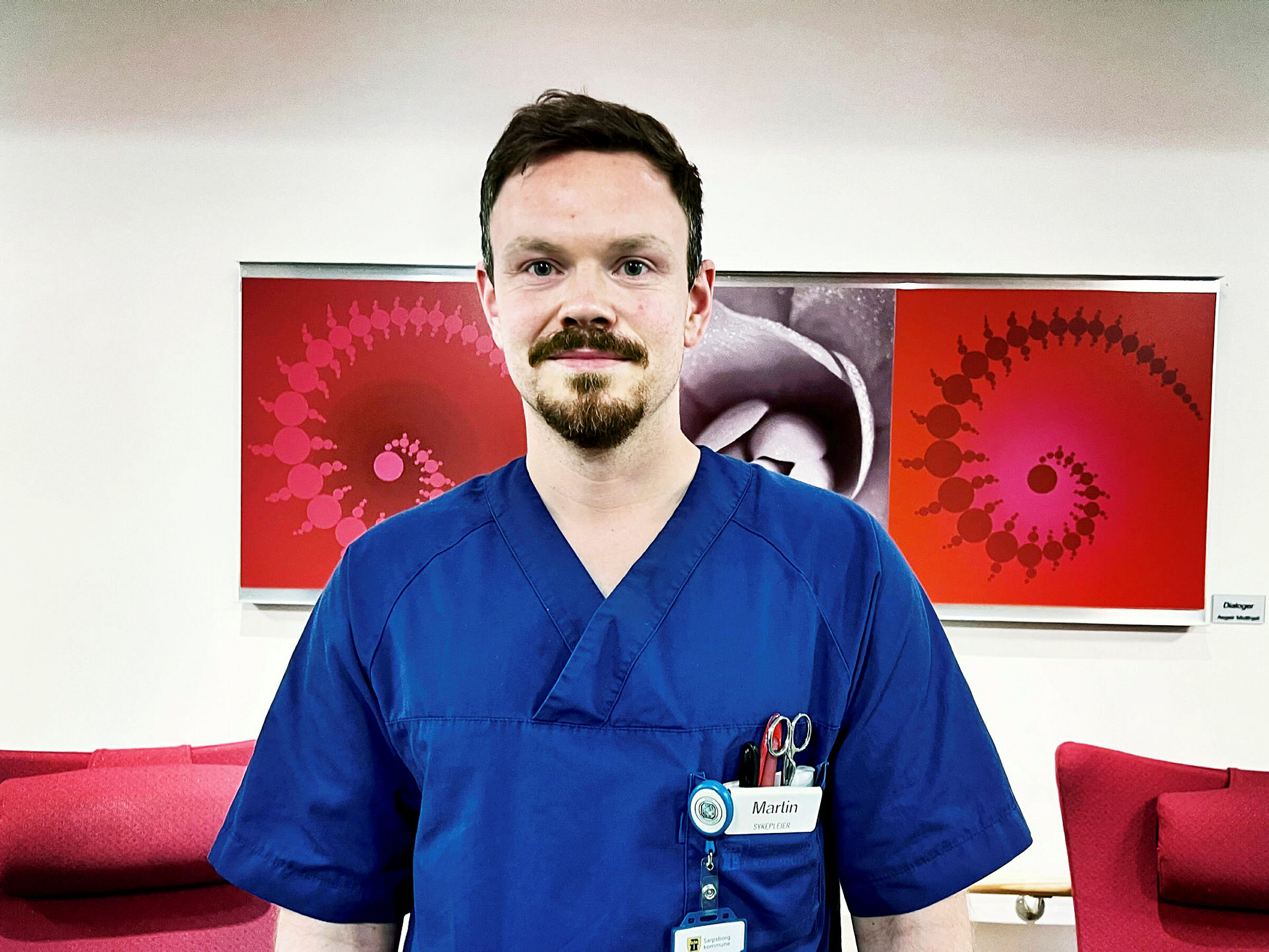 Martin Gulbrandsen Martin Gulbrandsen, sykepleier på Haugvoll sykehjem i Sarpsborg