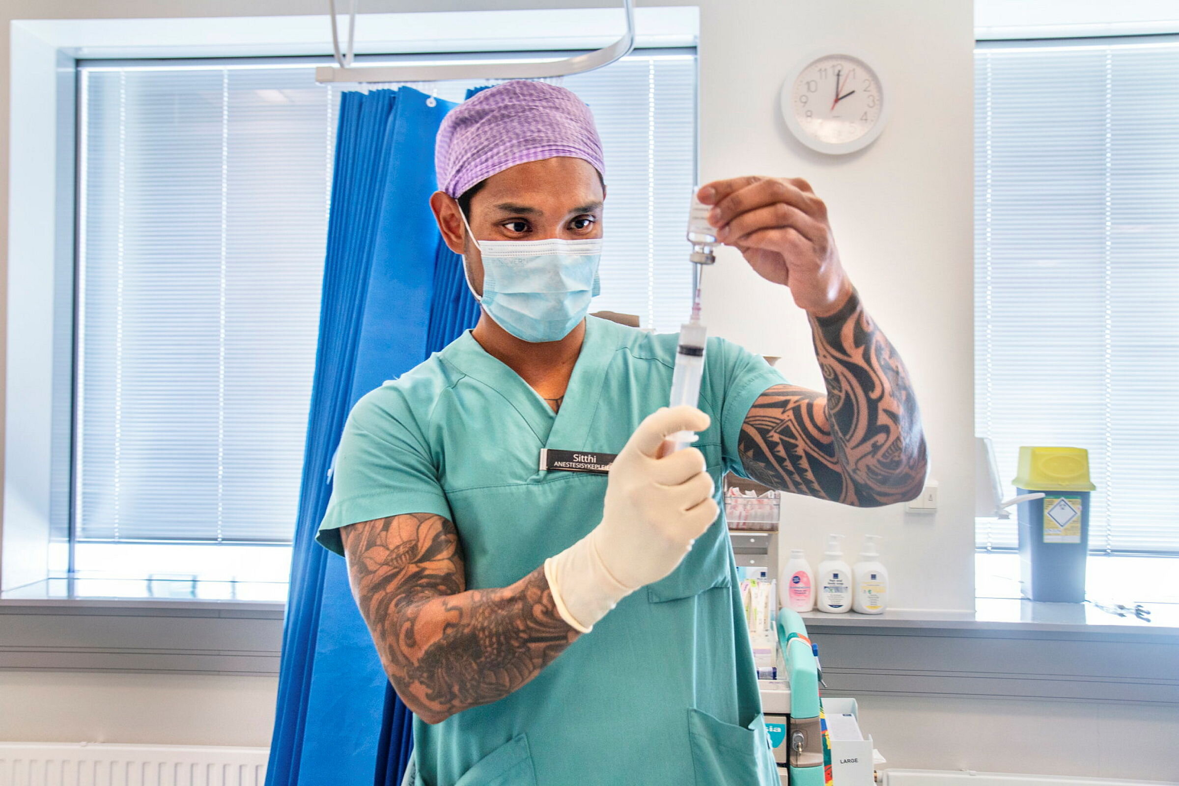 Anestesi, Ahus, ortopedisk seksjon, ultralydveiledet nerveblokade.
Sitthi Bredesen, anestesisykepleier