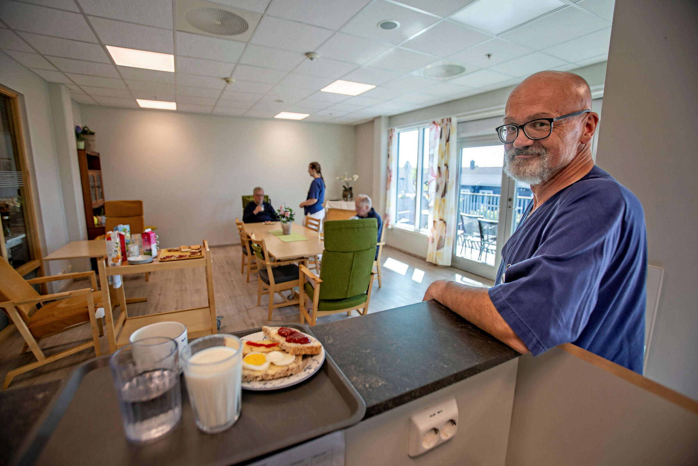 Prestheia omsorgssenter Bildet viser Einar Cyvin på Prestheia omsorgssenter i Kristiansand.