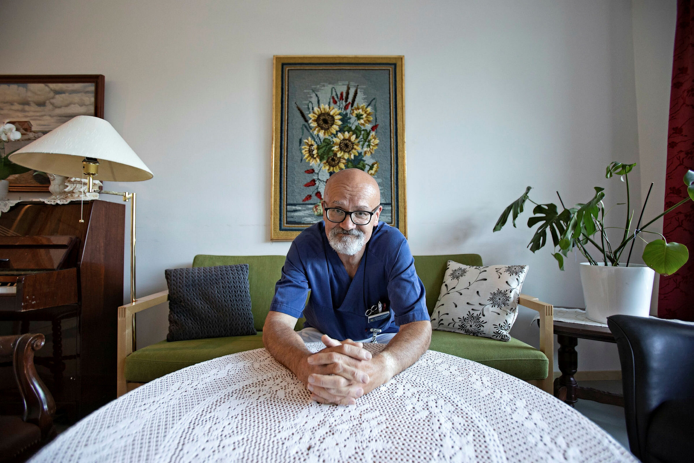 Prestheia omsorgssenter Bildet viser Einar Cyvin på Prestheia omsorgssenter i Kristiansand.