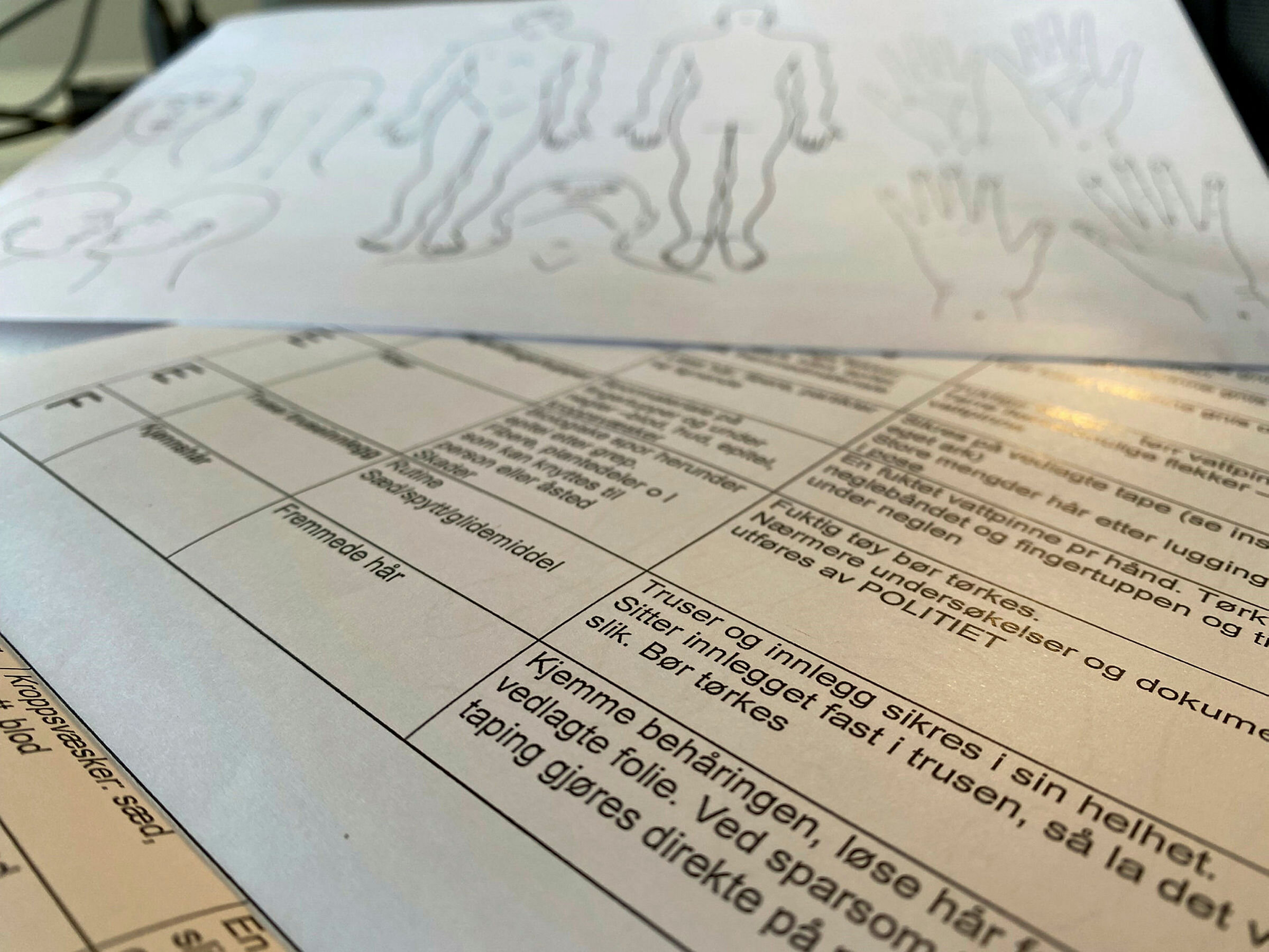 Skjema for rettsmedisinsk undersøkelse