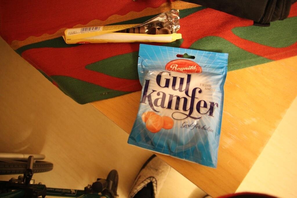 En pose kamfer og sjokkolade